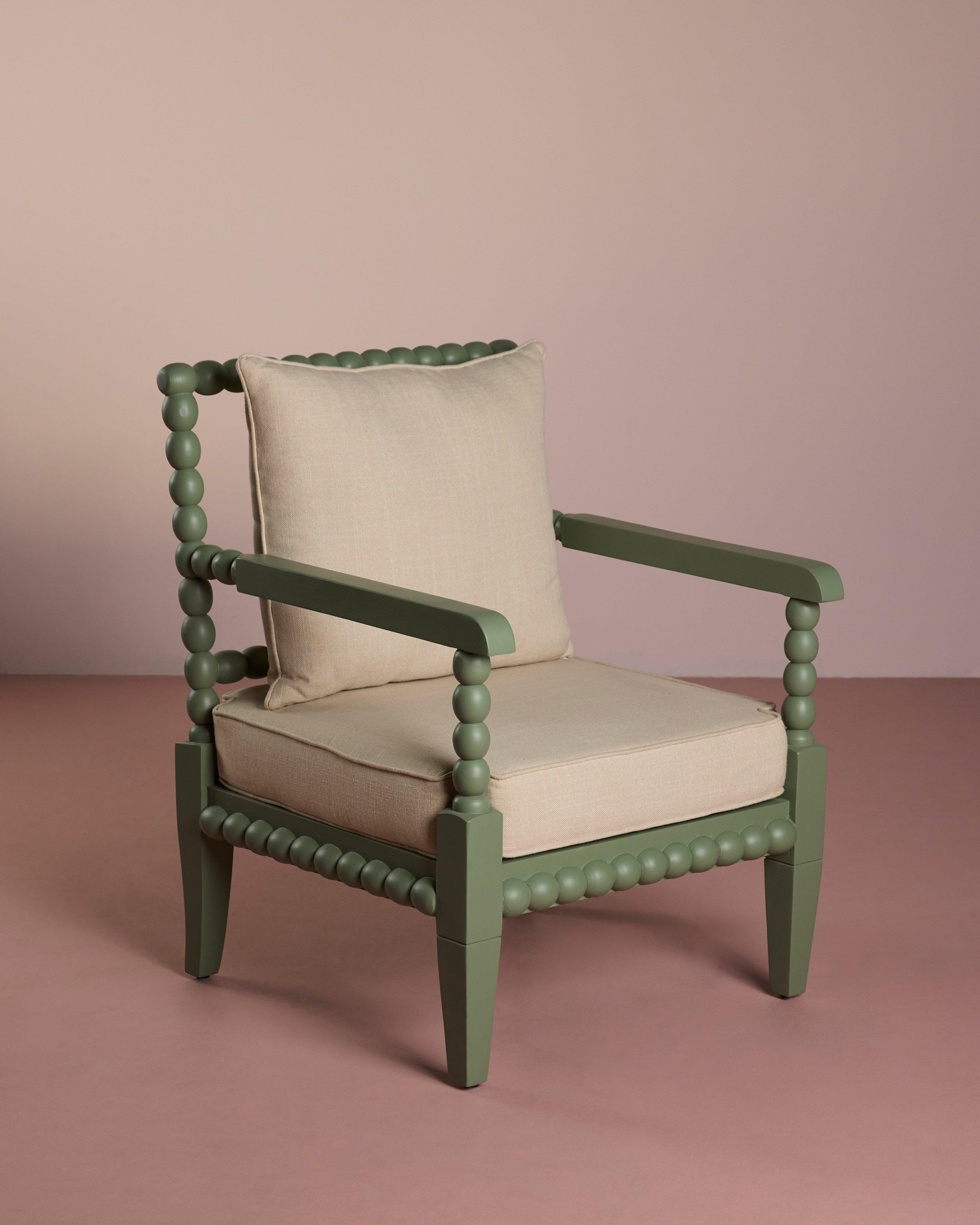Bobbin Armchair -  Olive
