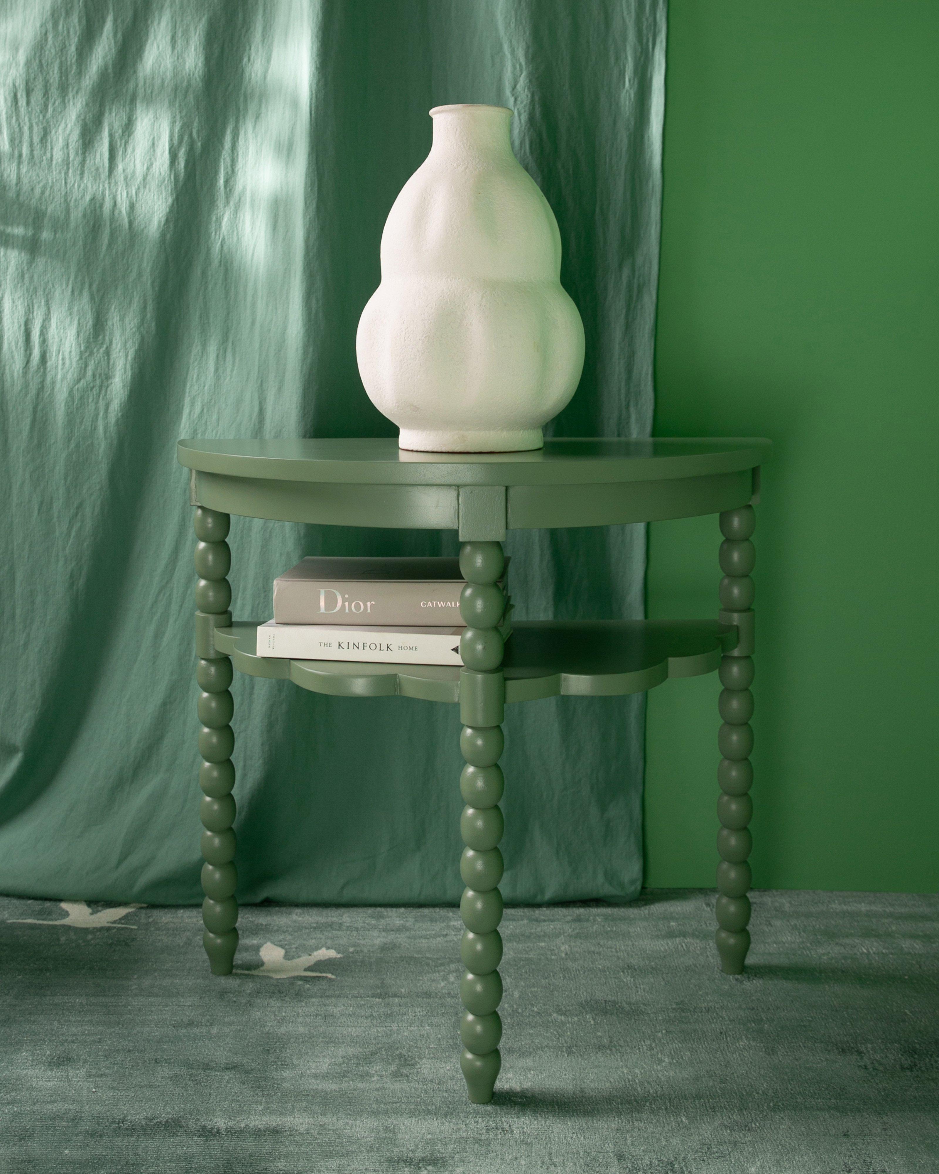Bobbin Entrance Half Moon Table -  Green