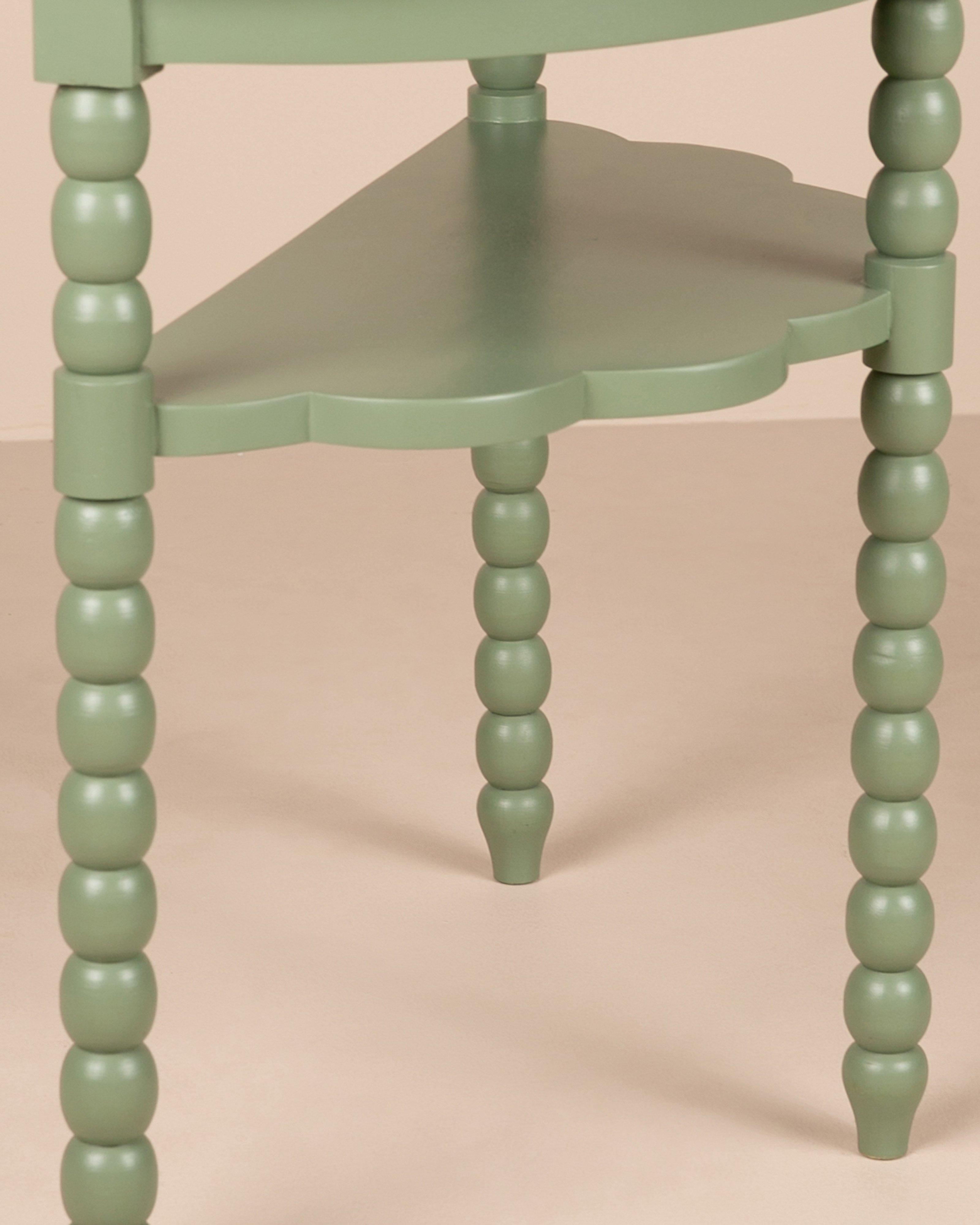 Bobbin Entrance Half Moon Table -  Green