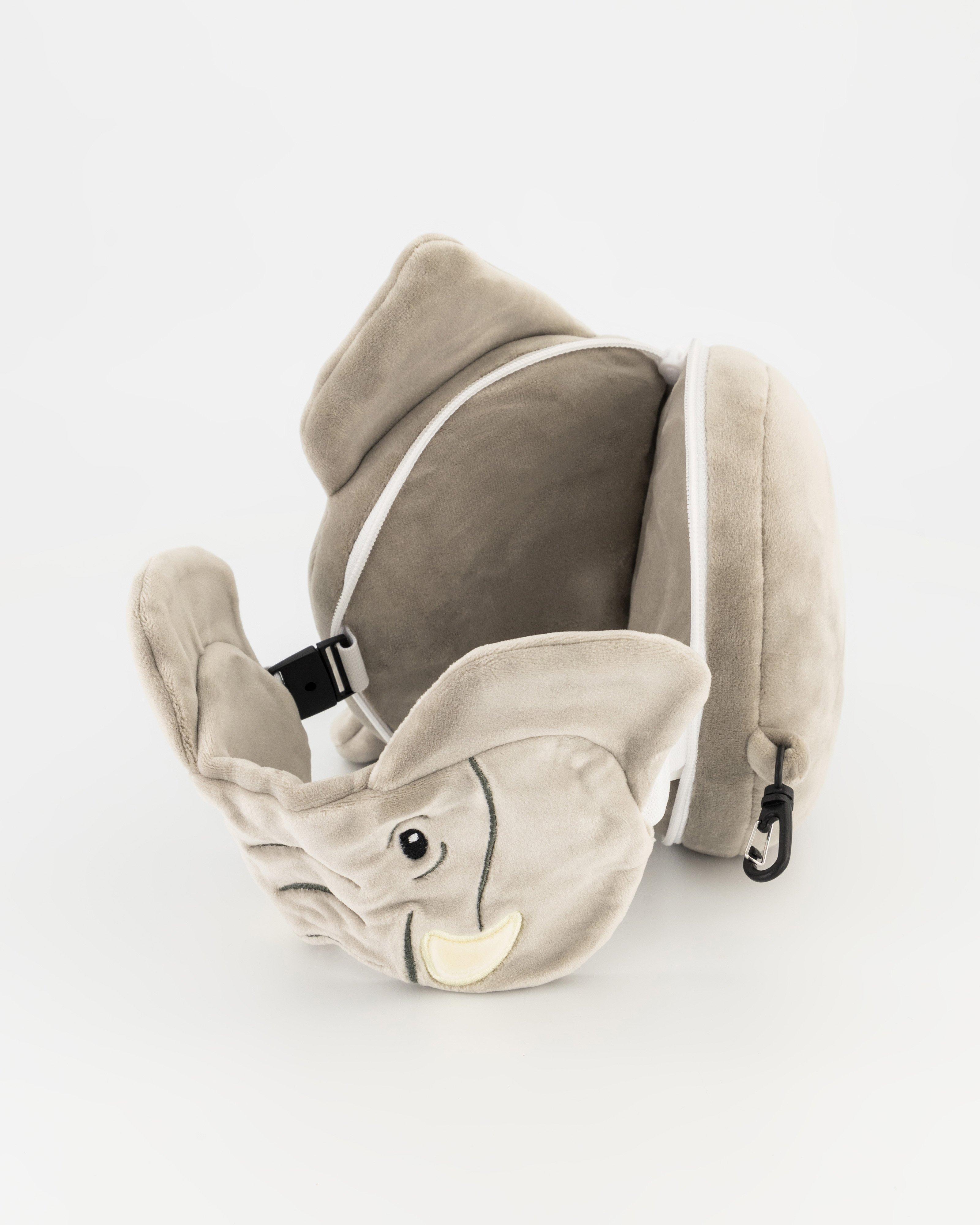 Relaxeazzz Elephant Travel Pillow  -  Grey