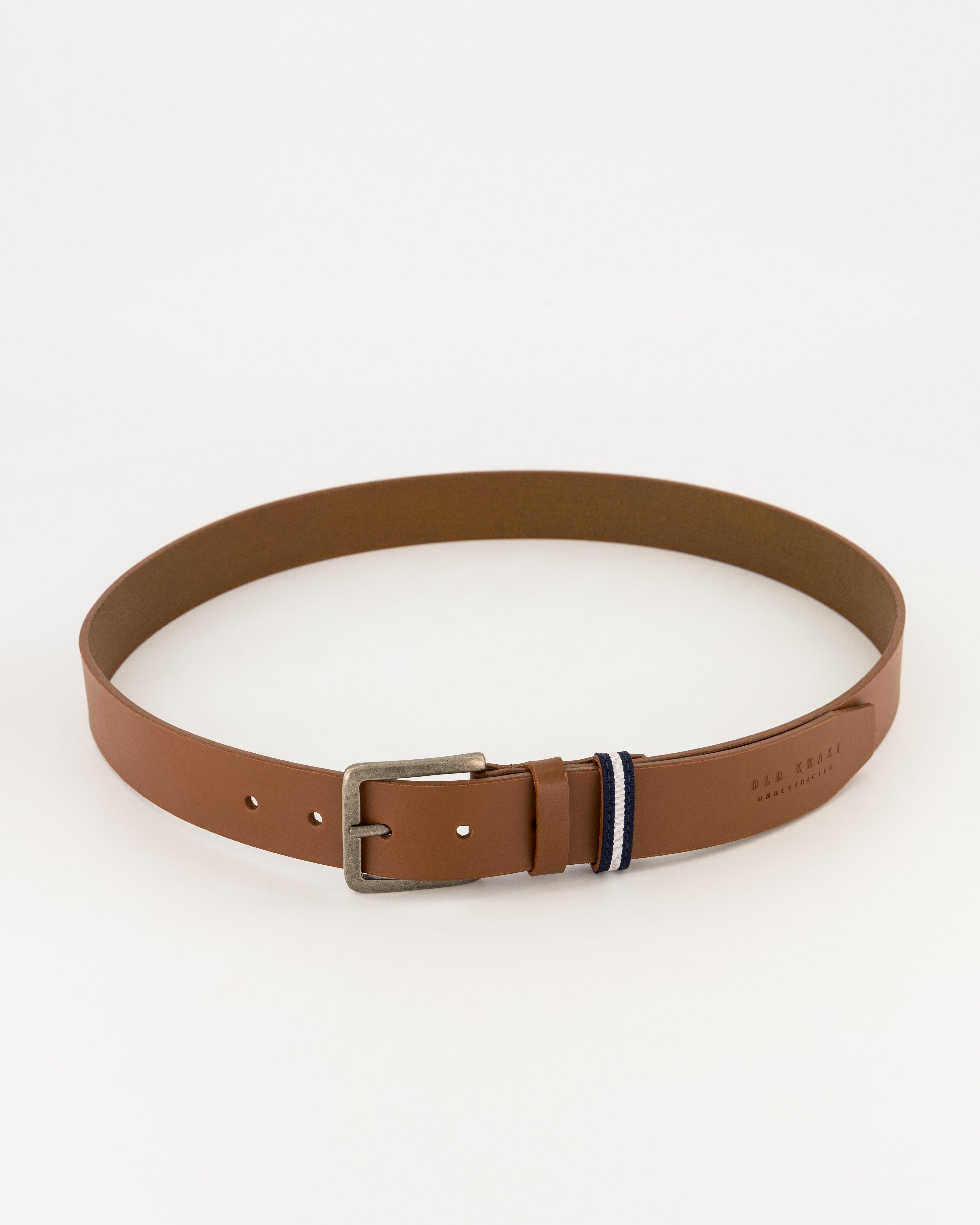 Men’s Arnett Narrow Leather Belt  -  Brown