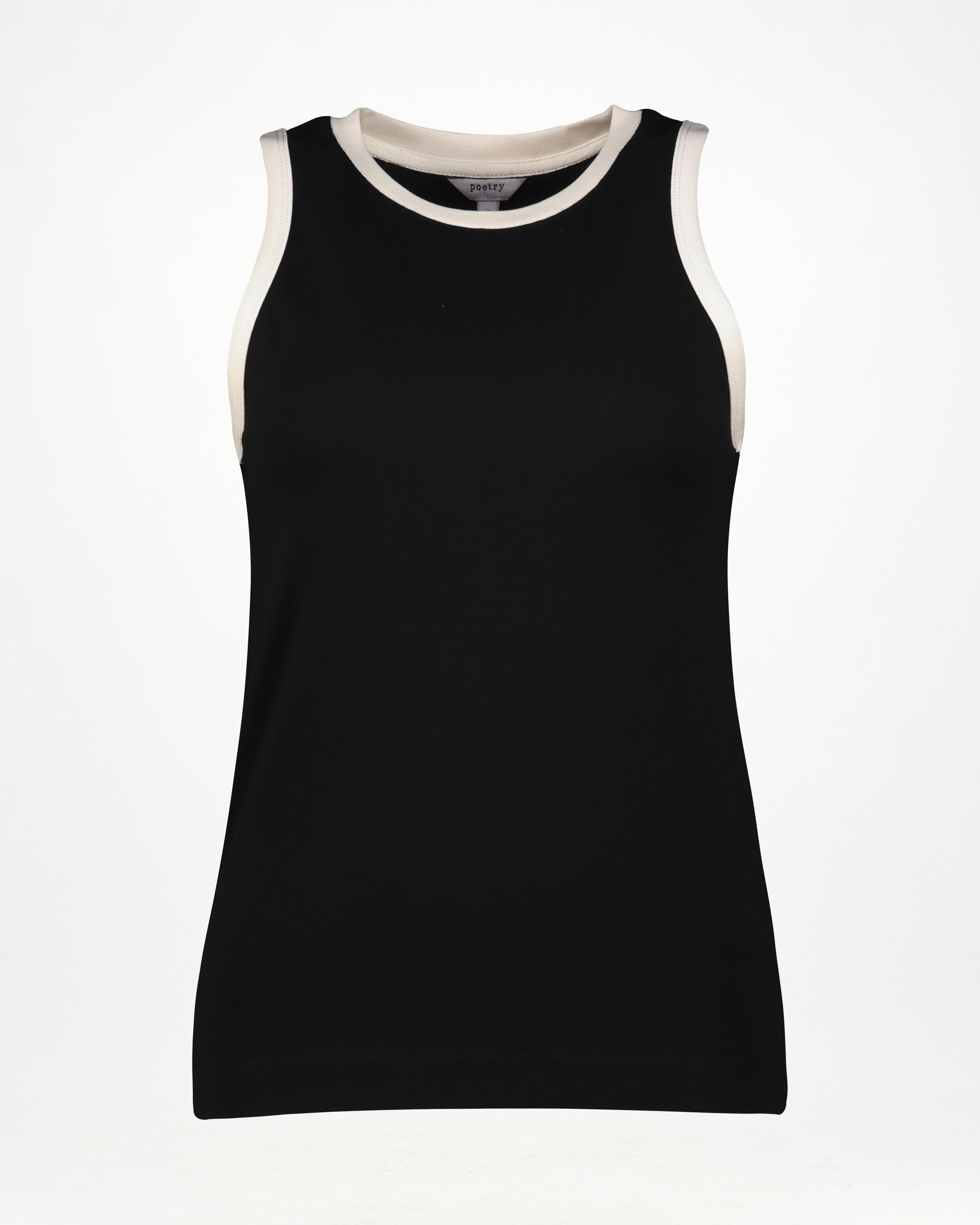 Finn Two-Tone Vest -  Black