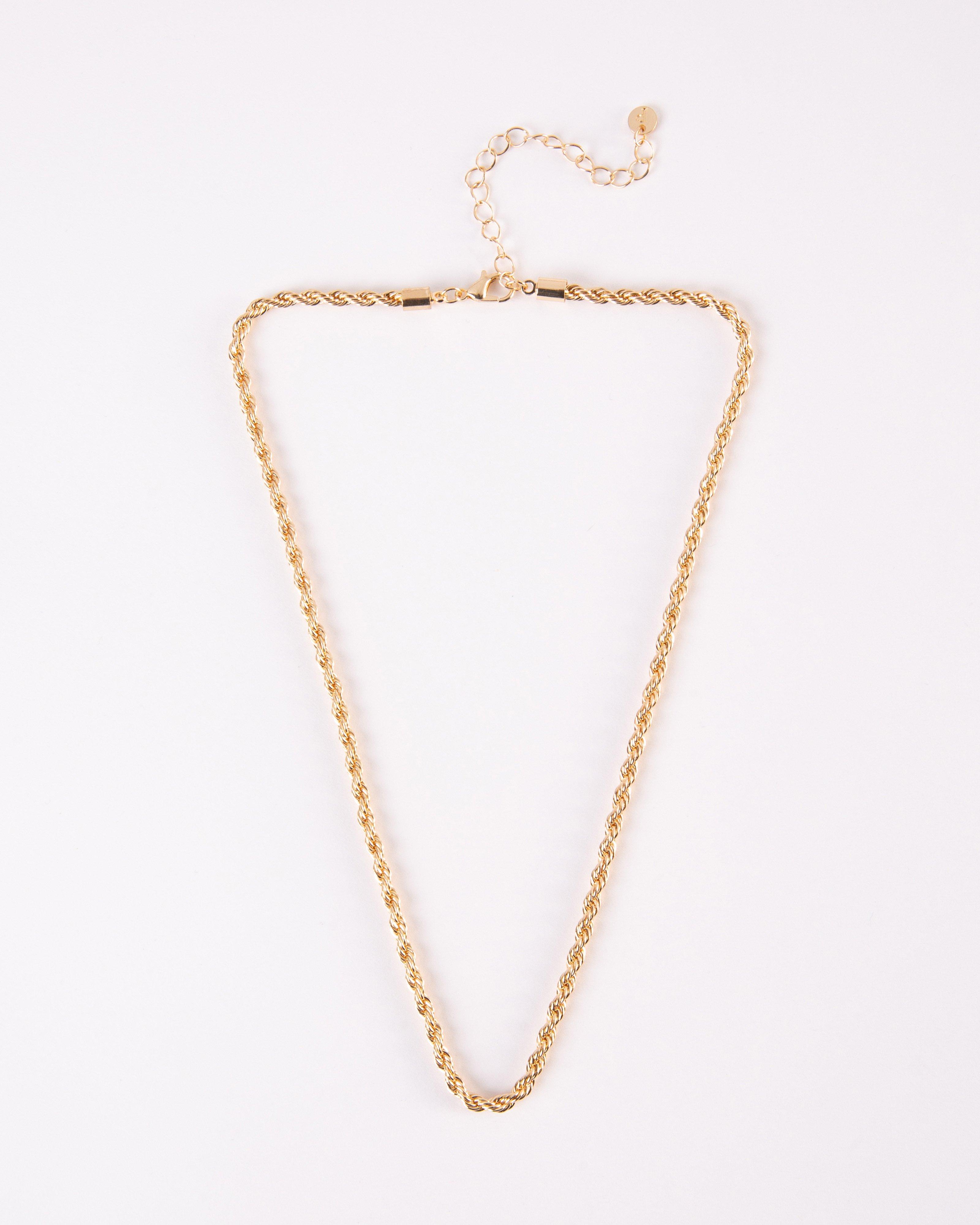 Twisted Chain Necklace -  Gold