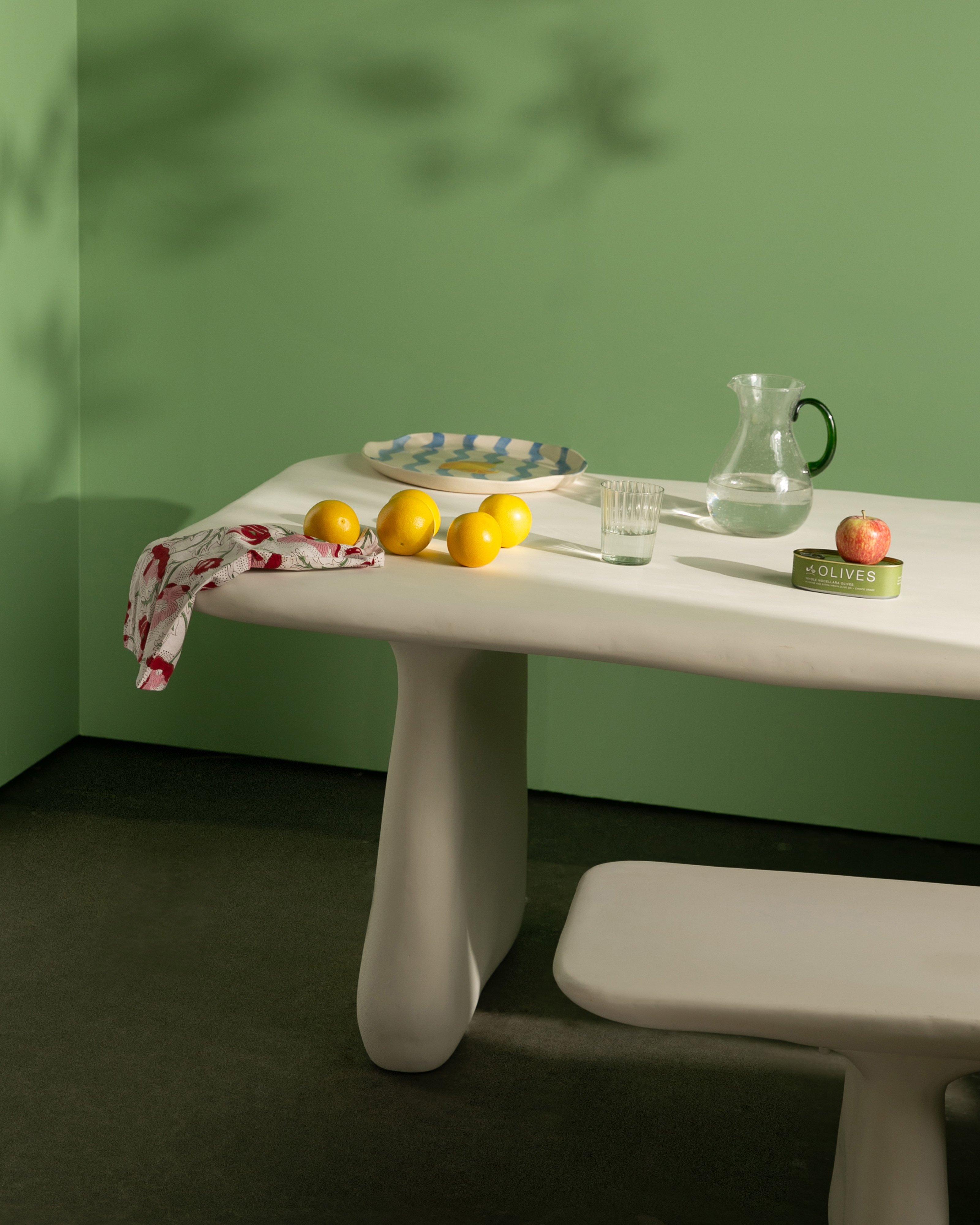 Outdoor Resin Dining Table -  Milk
