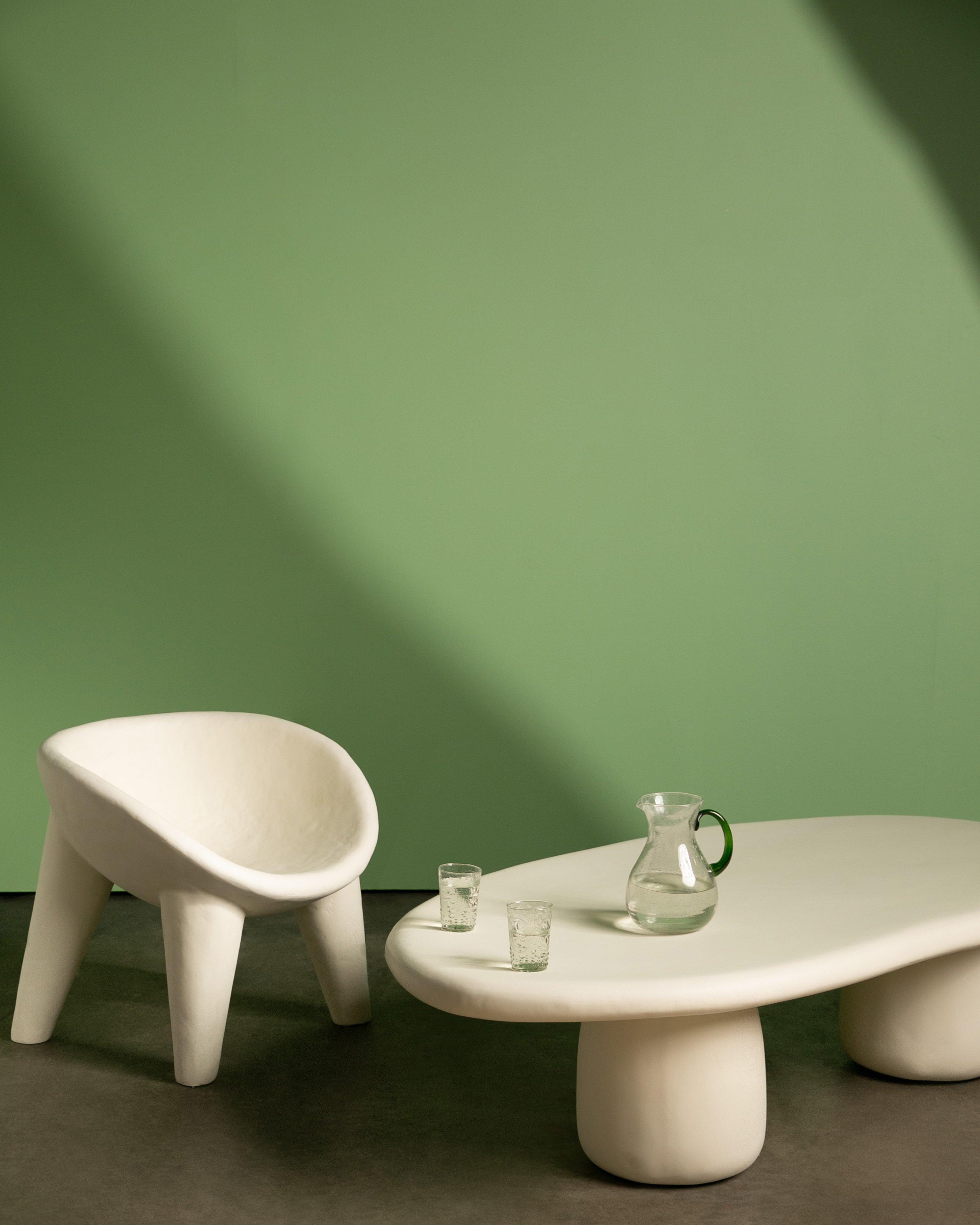 Outdoor Resin Coffee Table -  Milk