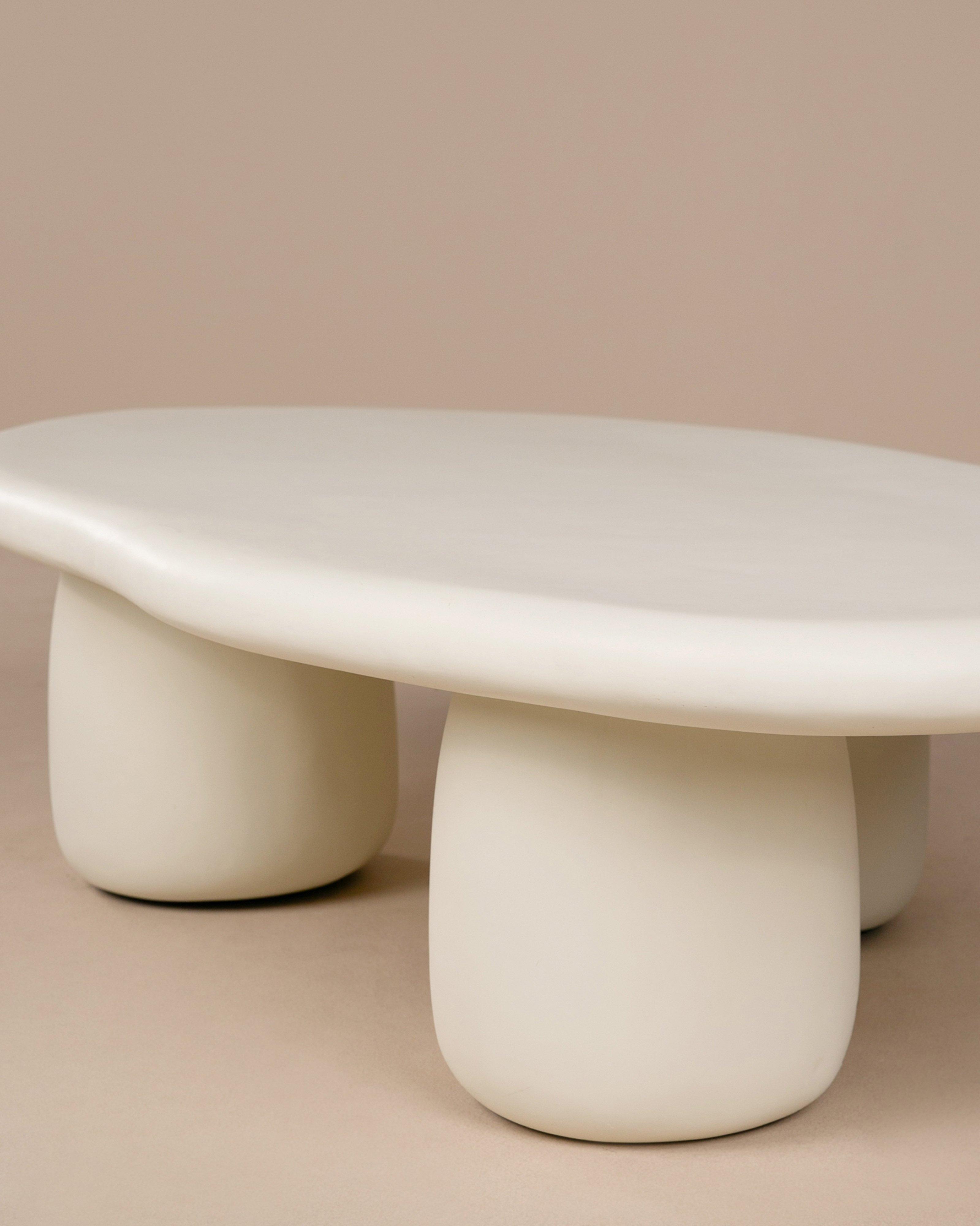 Outdoor Resin Coffee Table -  Milk