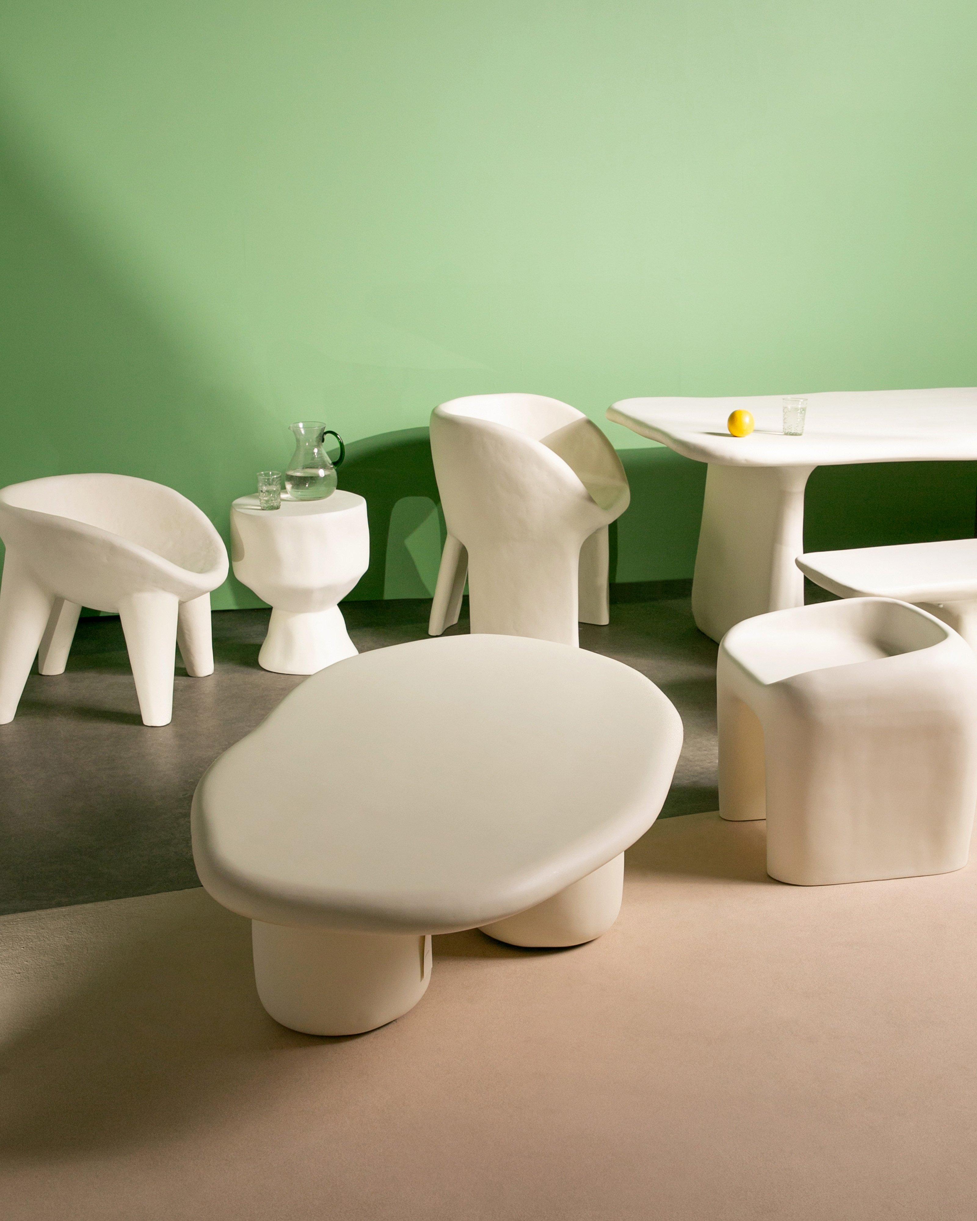 Outdoor Resin Coffee Table -  Milk