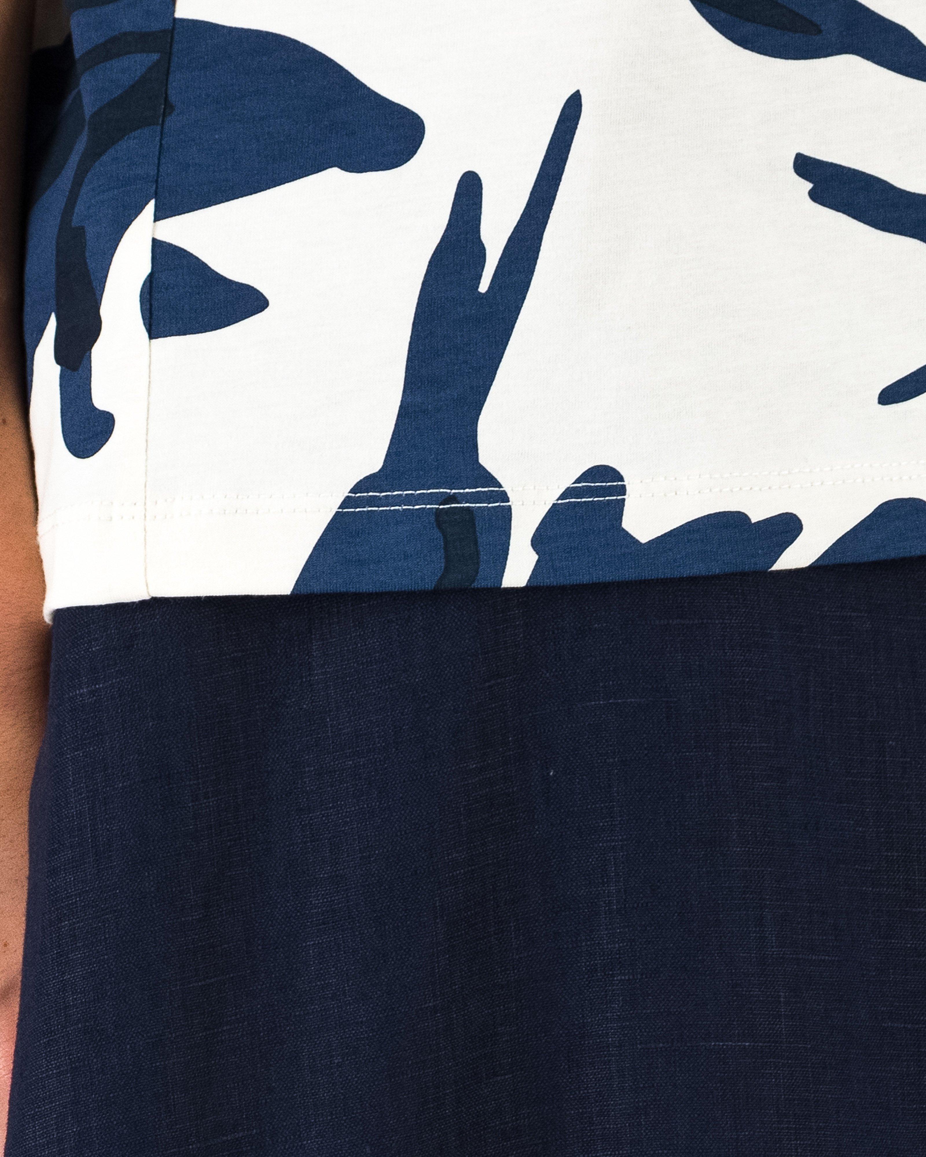 Ramona Printed Tee -  Navy