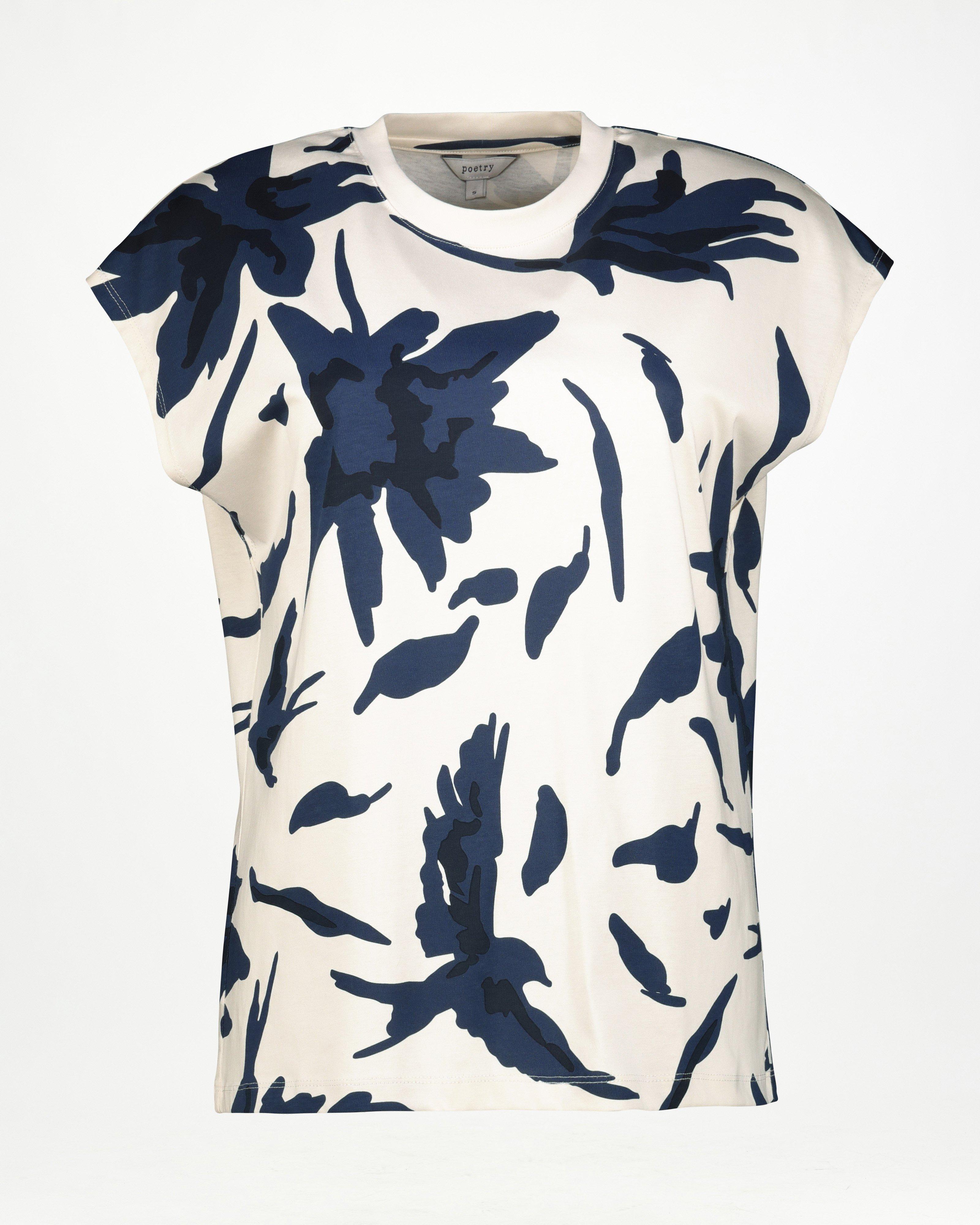 Ramona Printed Tee -  Navy