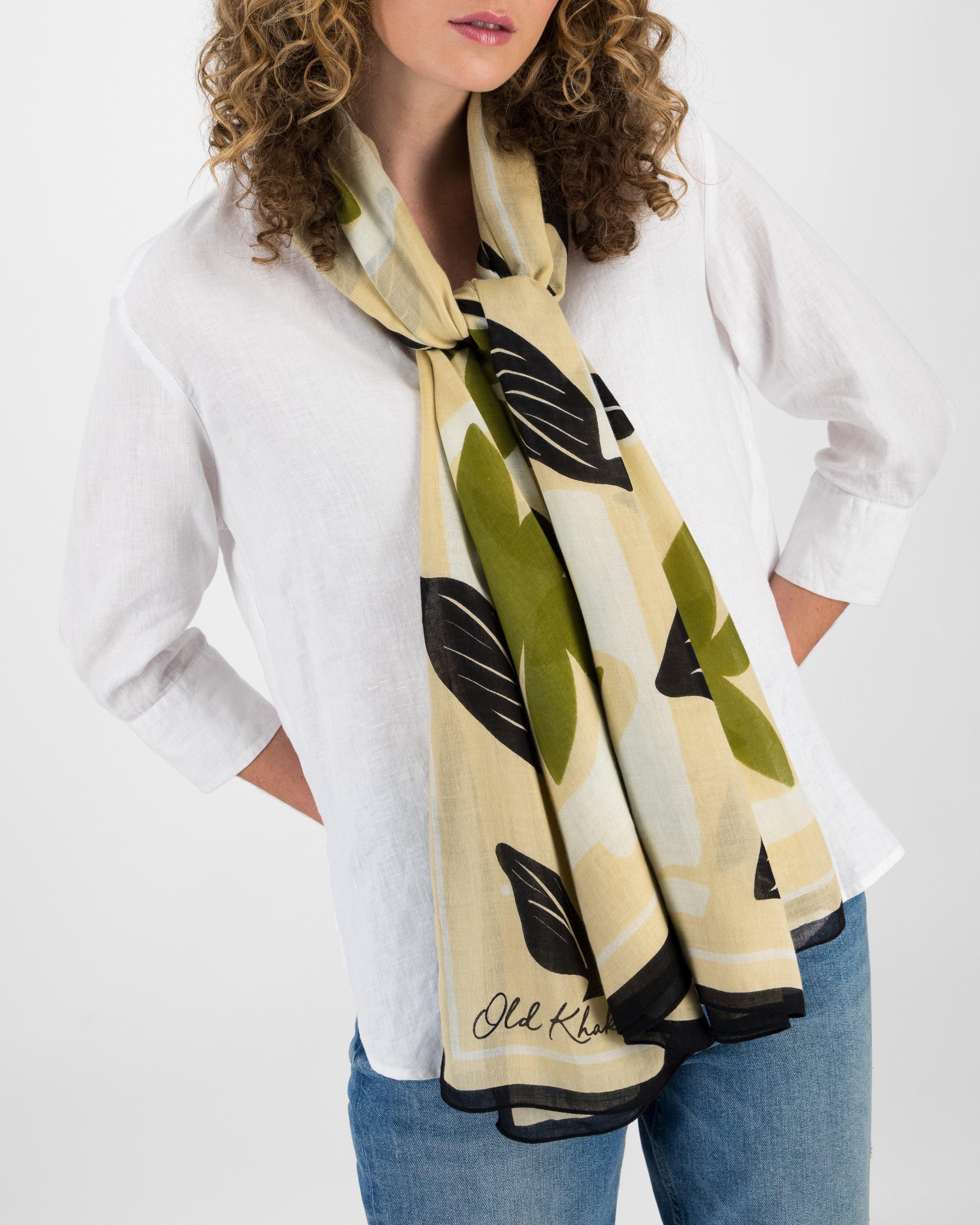 Women’s Raku Floral Print Scarf  -  Stone