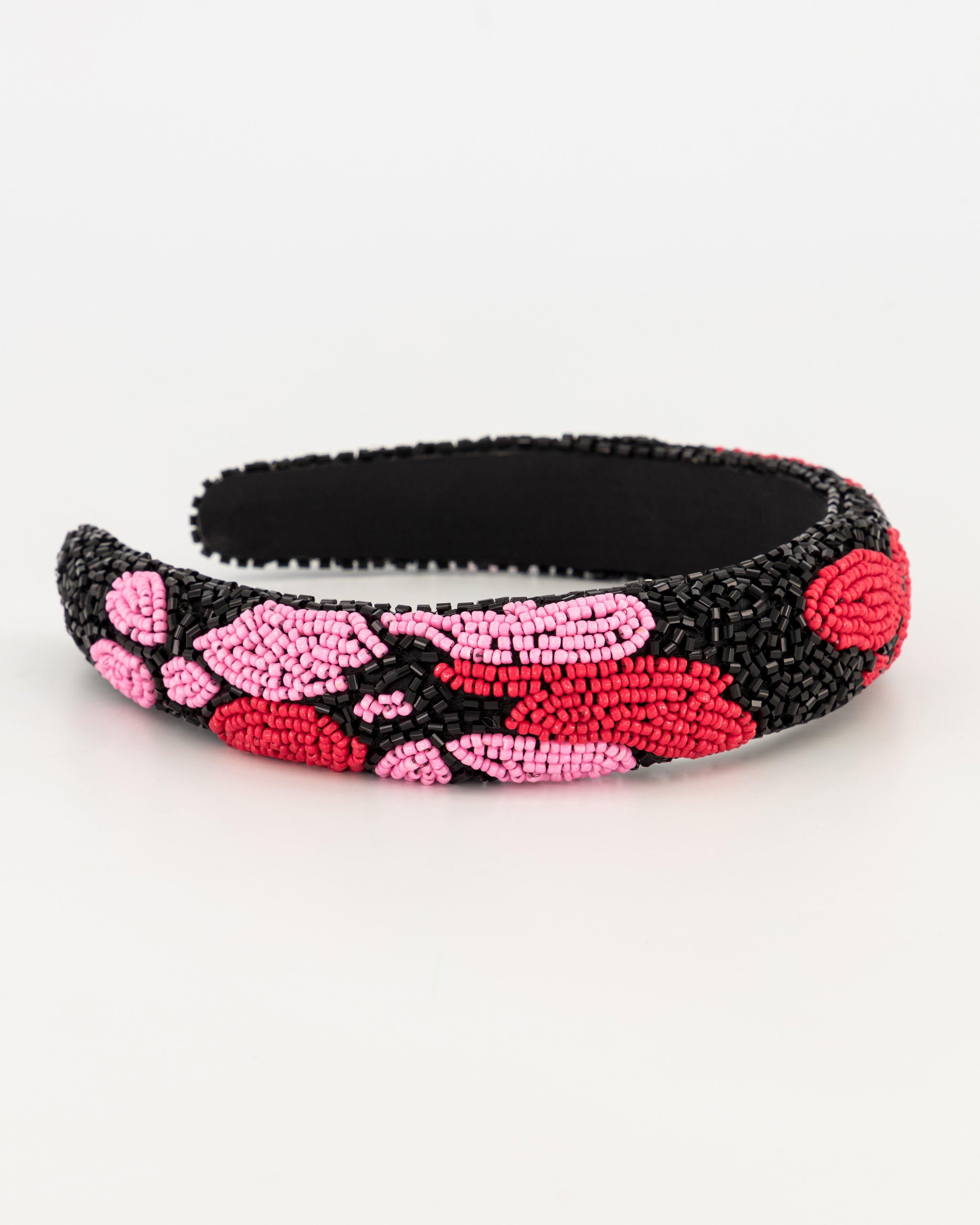 Grecia Beaded Aliceband -  Black