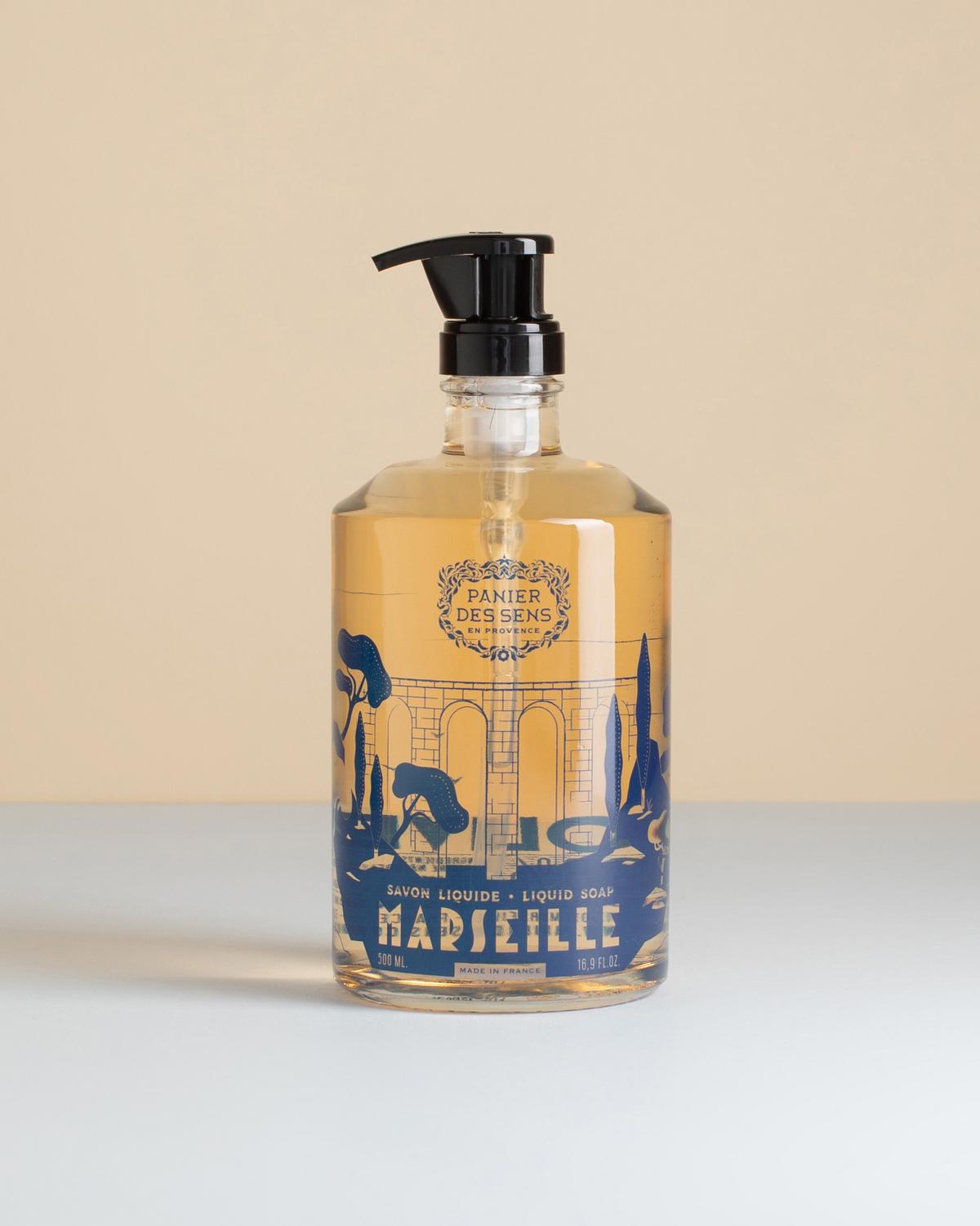 Panier des Sens Olive Glass Bottle Marseille Liquid Soap  -  Assorted