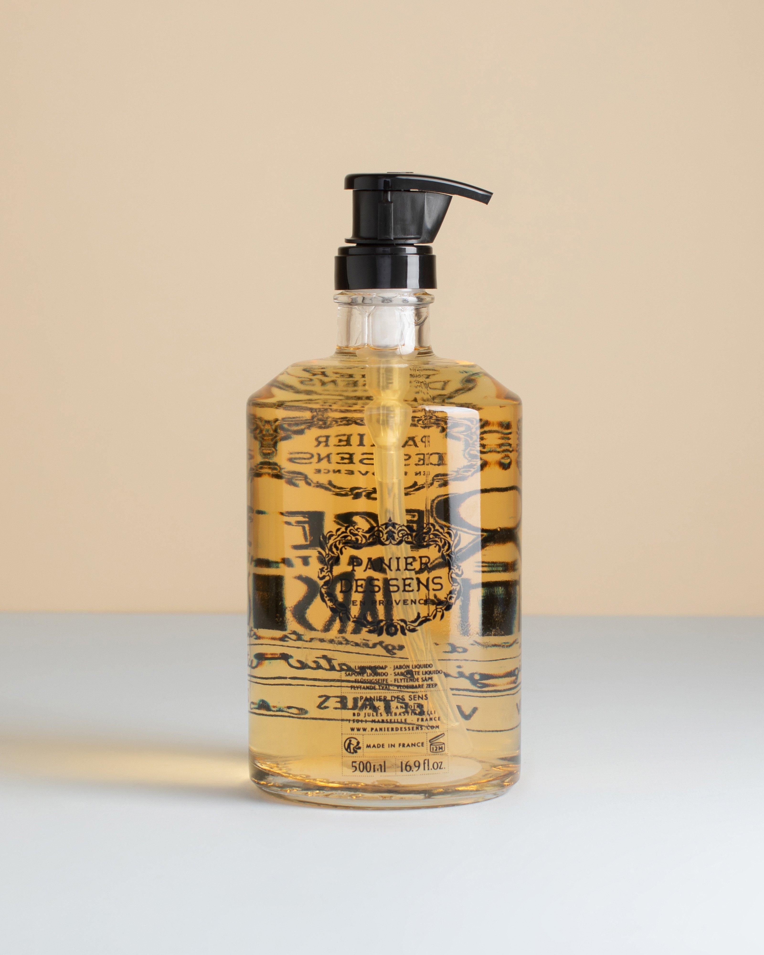 Panier des Sens Soothing Provence Glass Bottle Liquid Marseille Soap -  Assorted