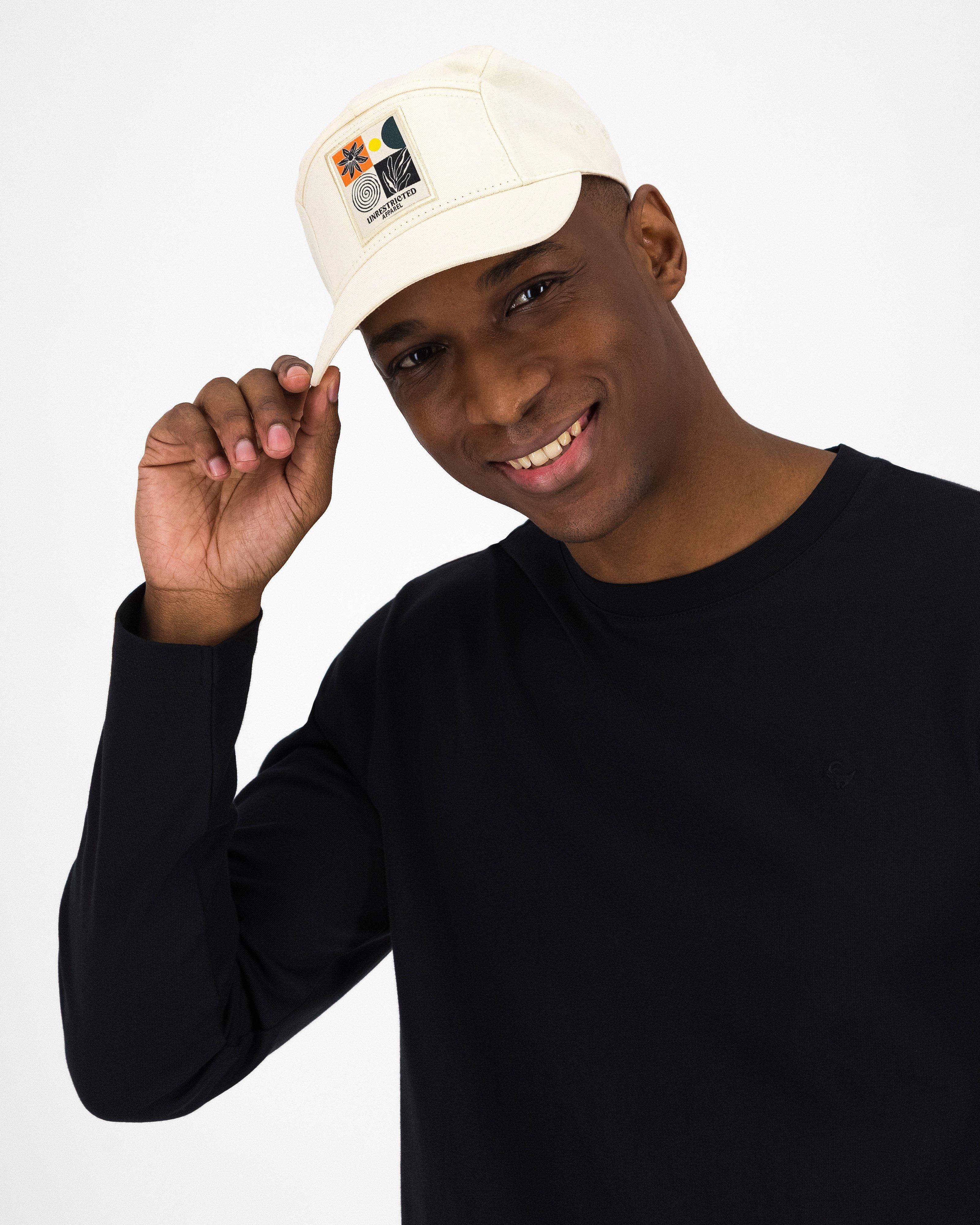 Men’s Diba Embroidered Peak Cap  -  Milk