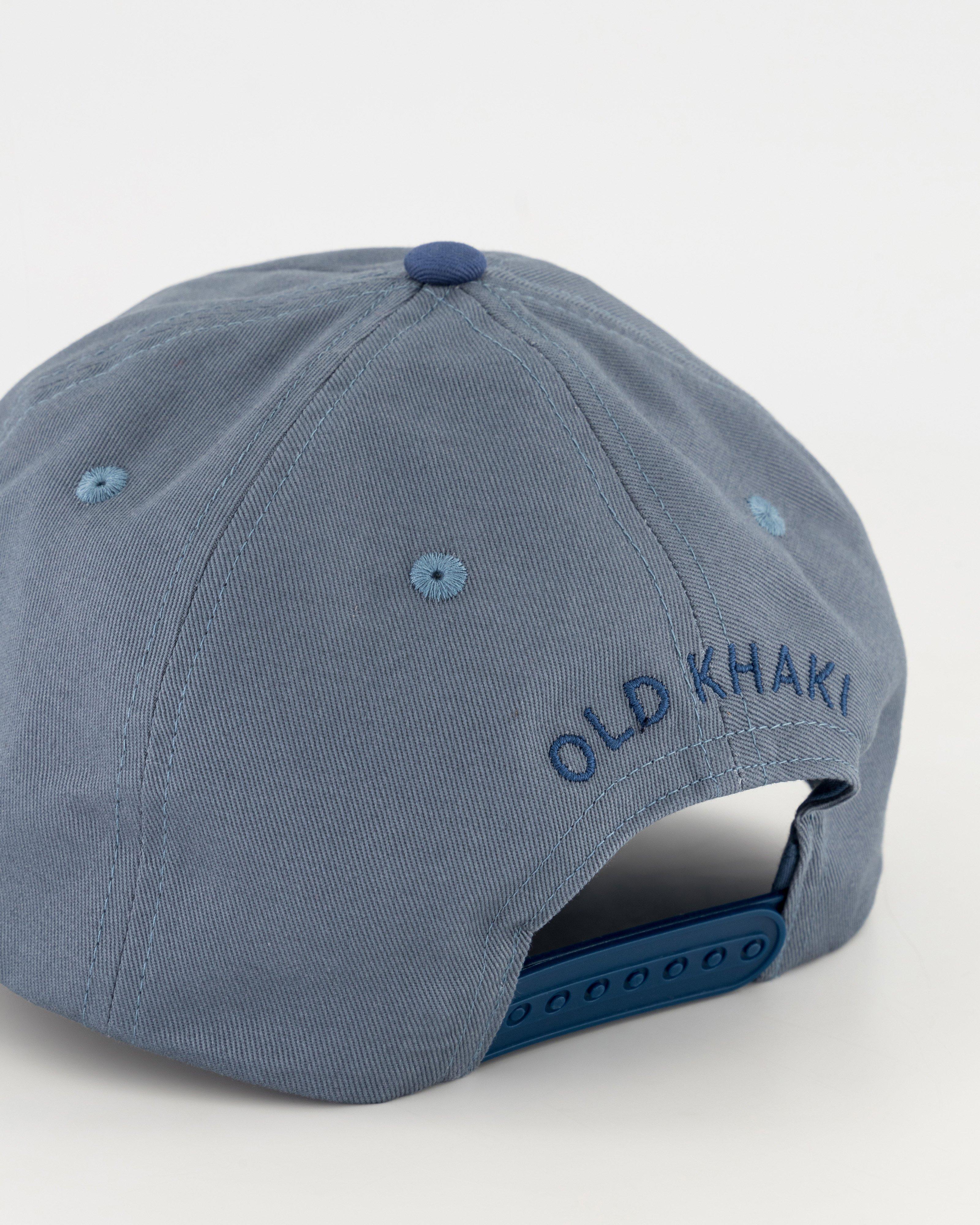 Old Khaki Cross Stitch Groat Peak Cap -  Light Blue