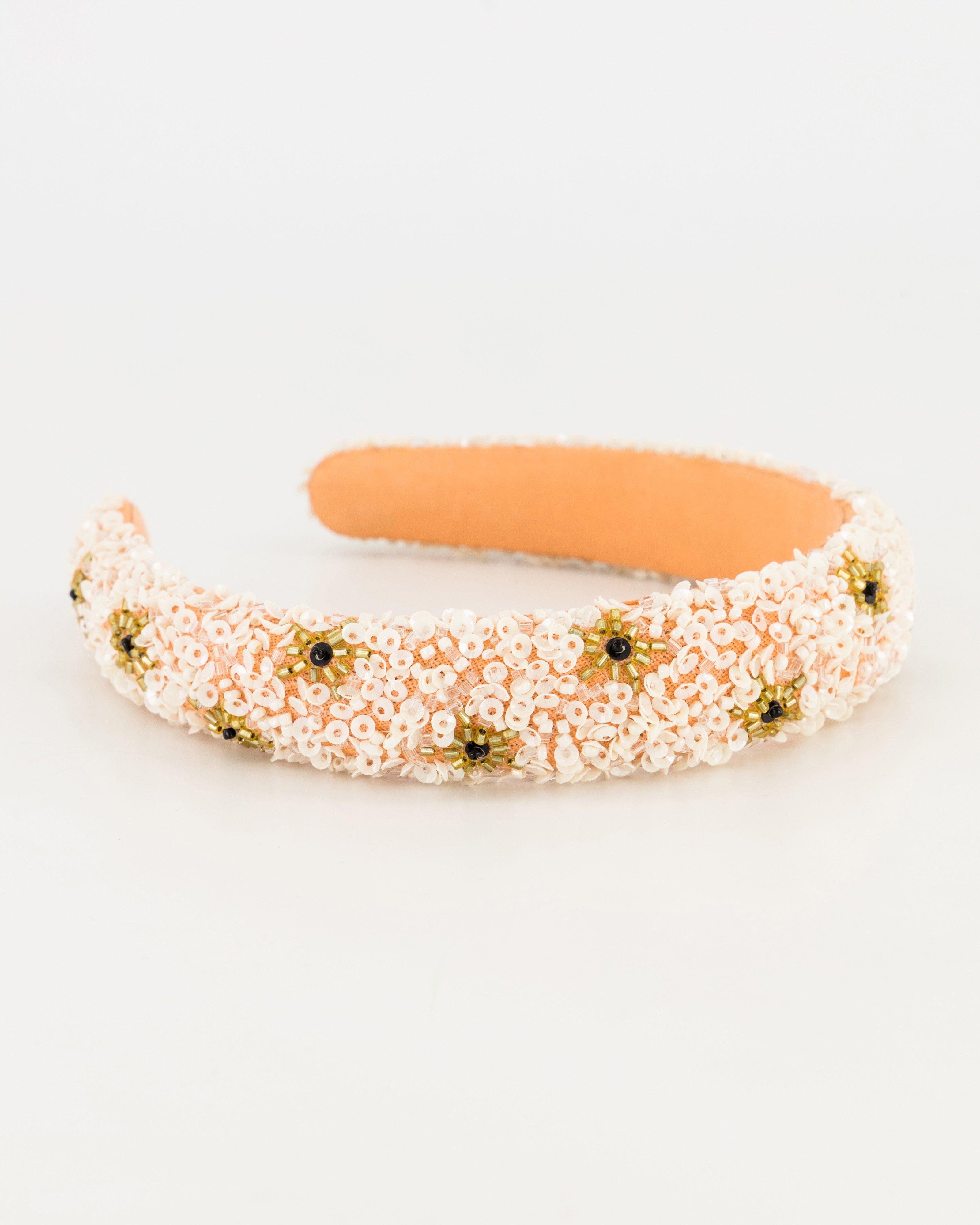 Shia Beaded Aliceband -  Pink