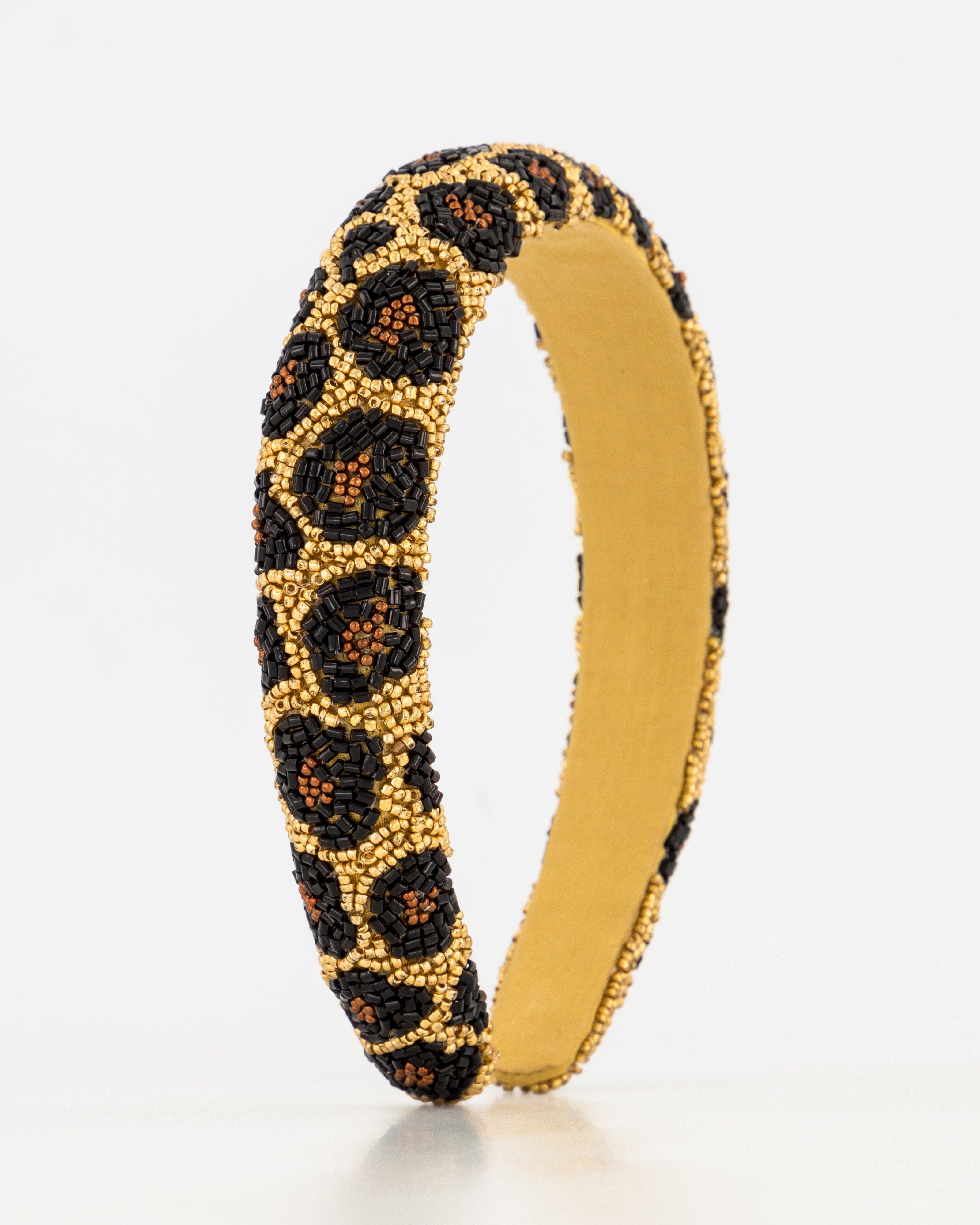 Aathrah Beaded Animal Aliceband -  Brown