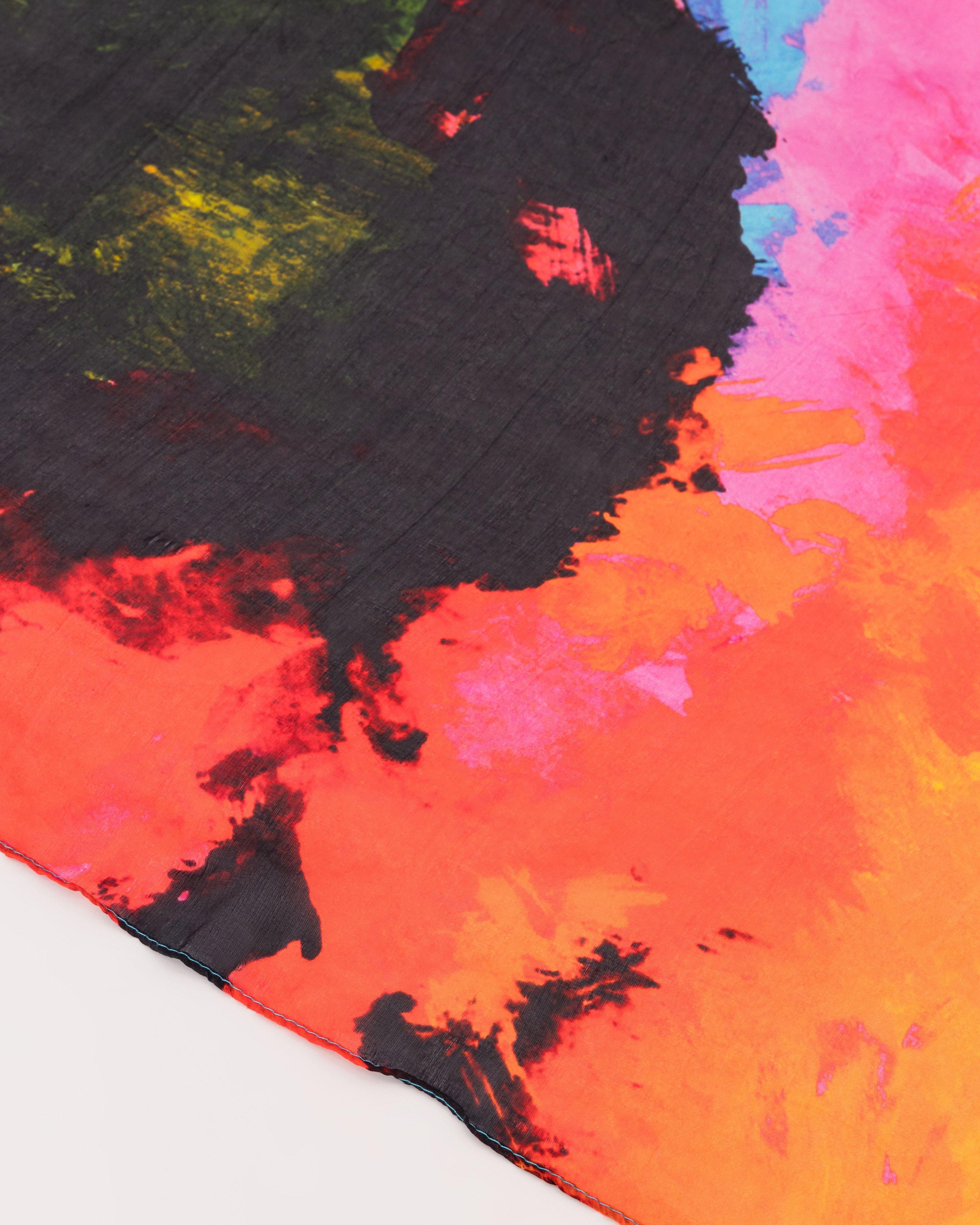 Melodie Abstract Silk Scarf -  Pink