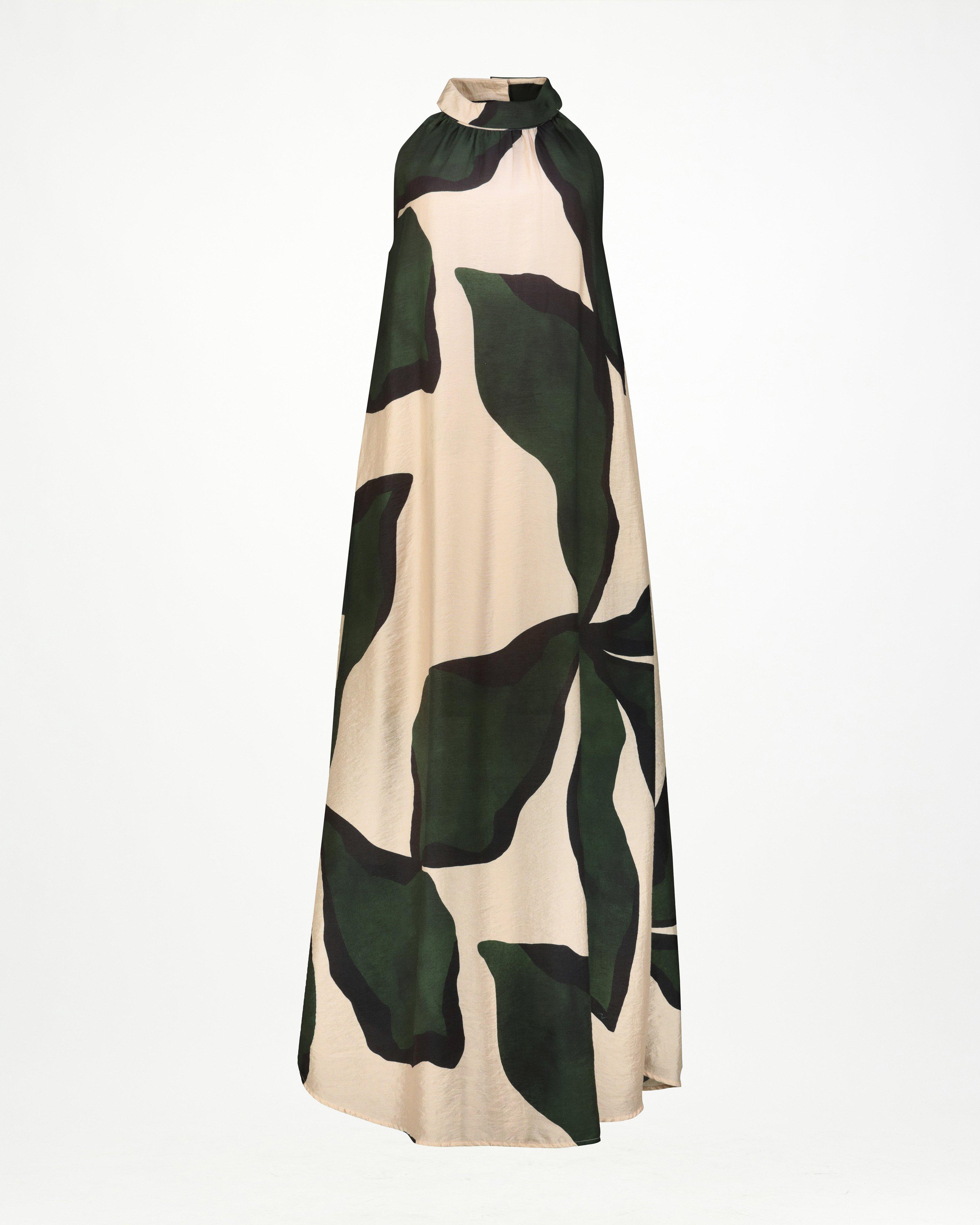 Merle Halterneck Dress -  Olive