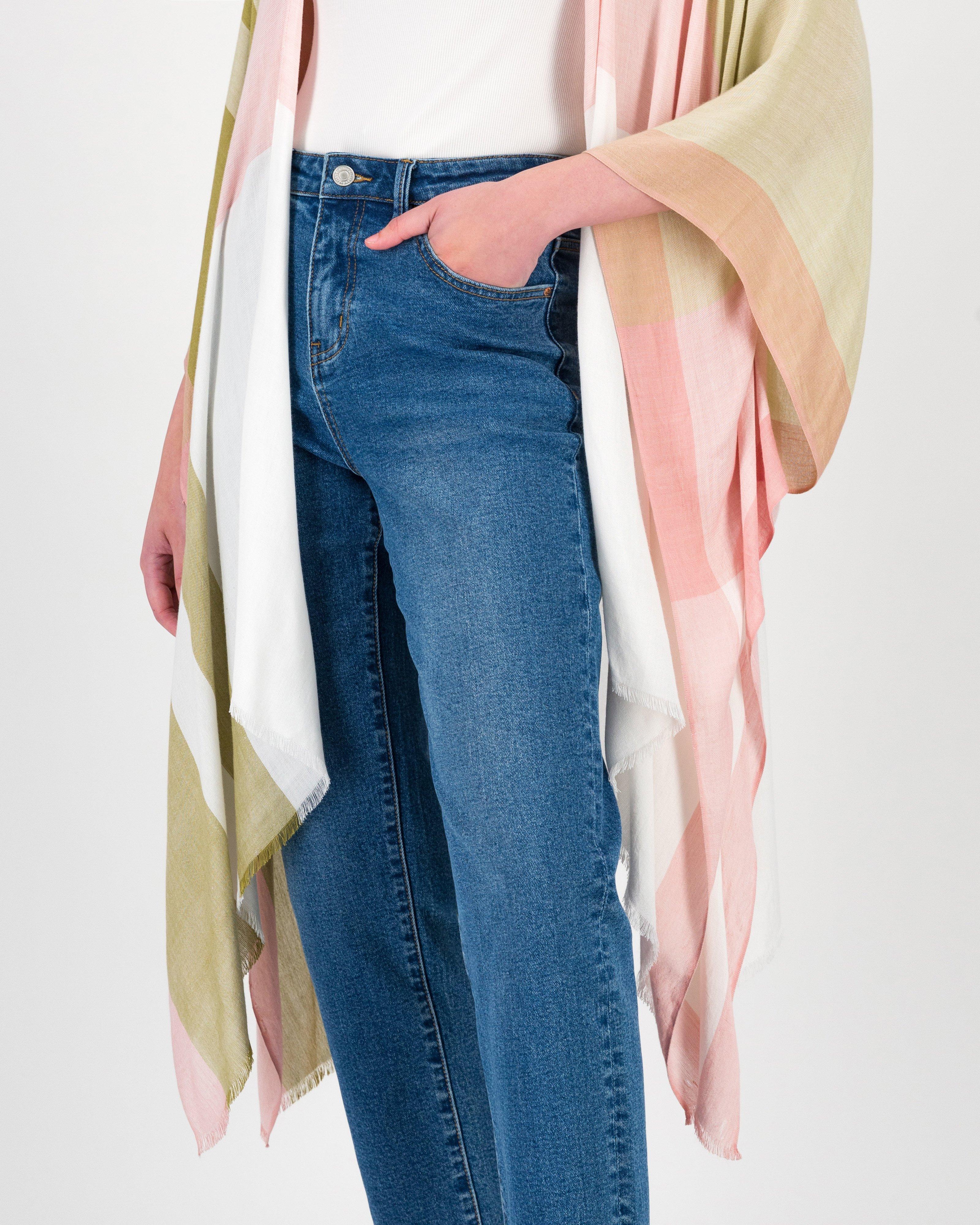 Celia Yarn Dyed Stripe Kimono -  Stone