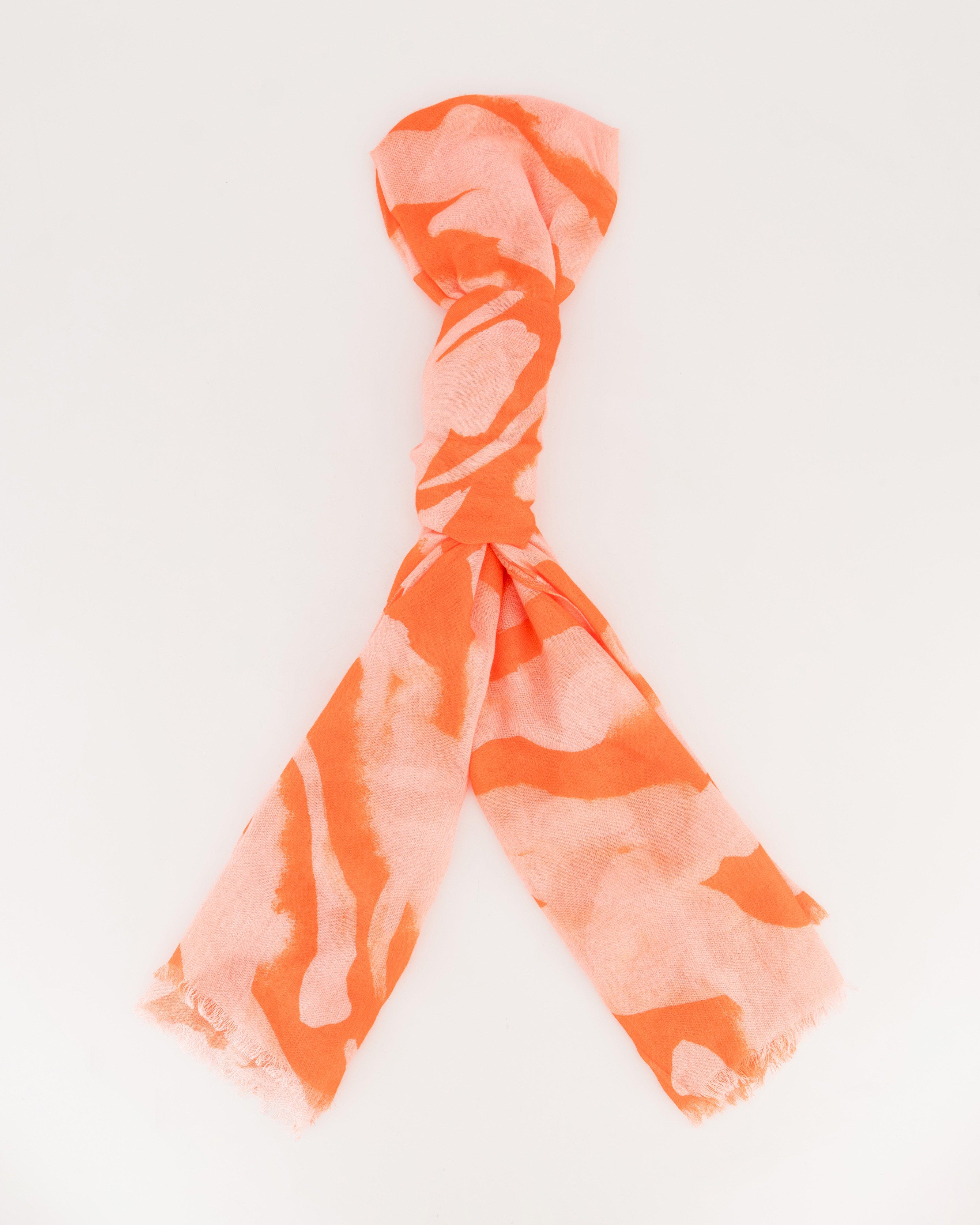 Candra Abstract Viscose Scarf -  Pink