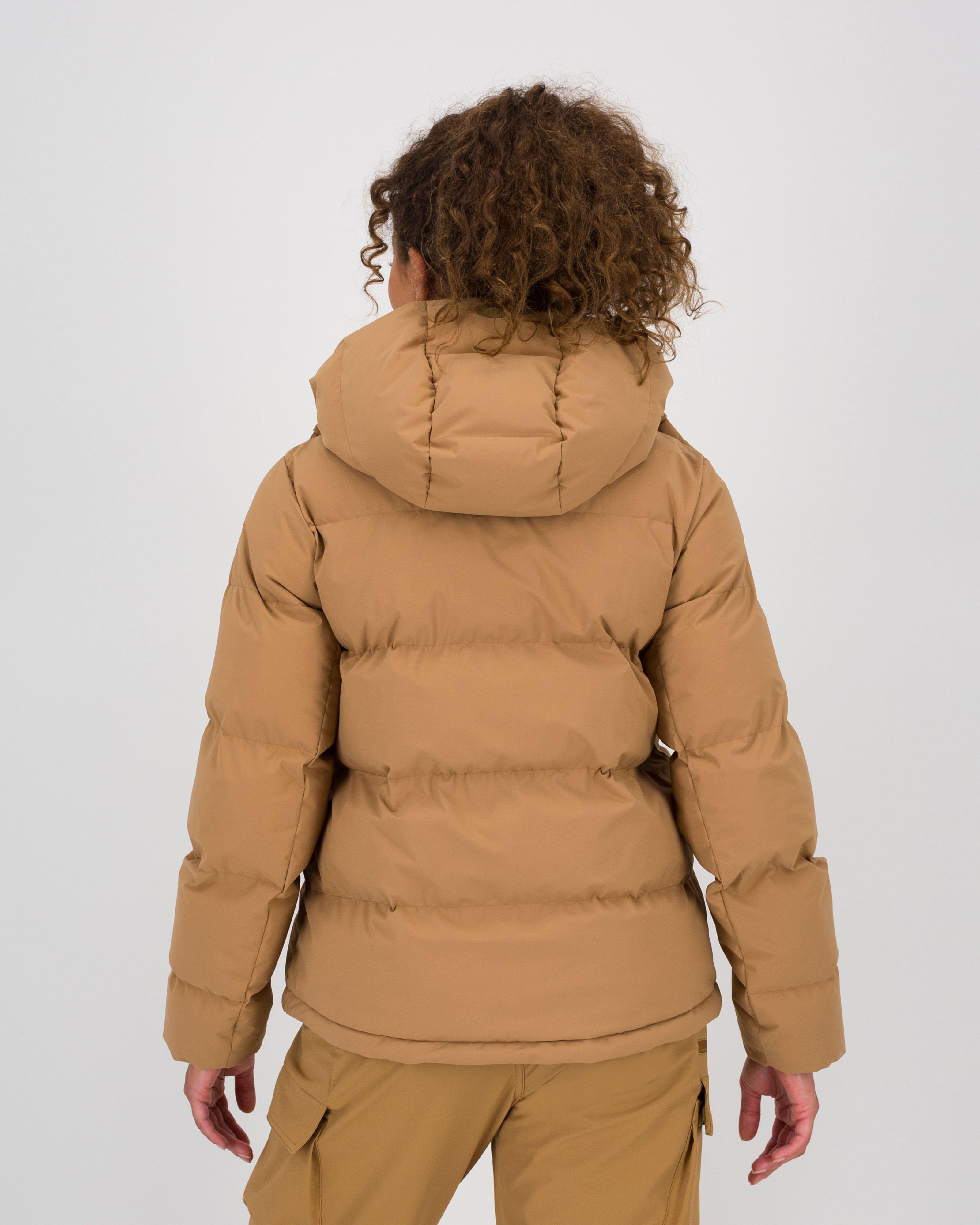 K-Way Women’s Aspen Wide Channel Puffer Jacket -  Tan