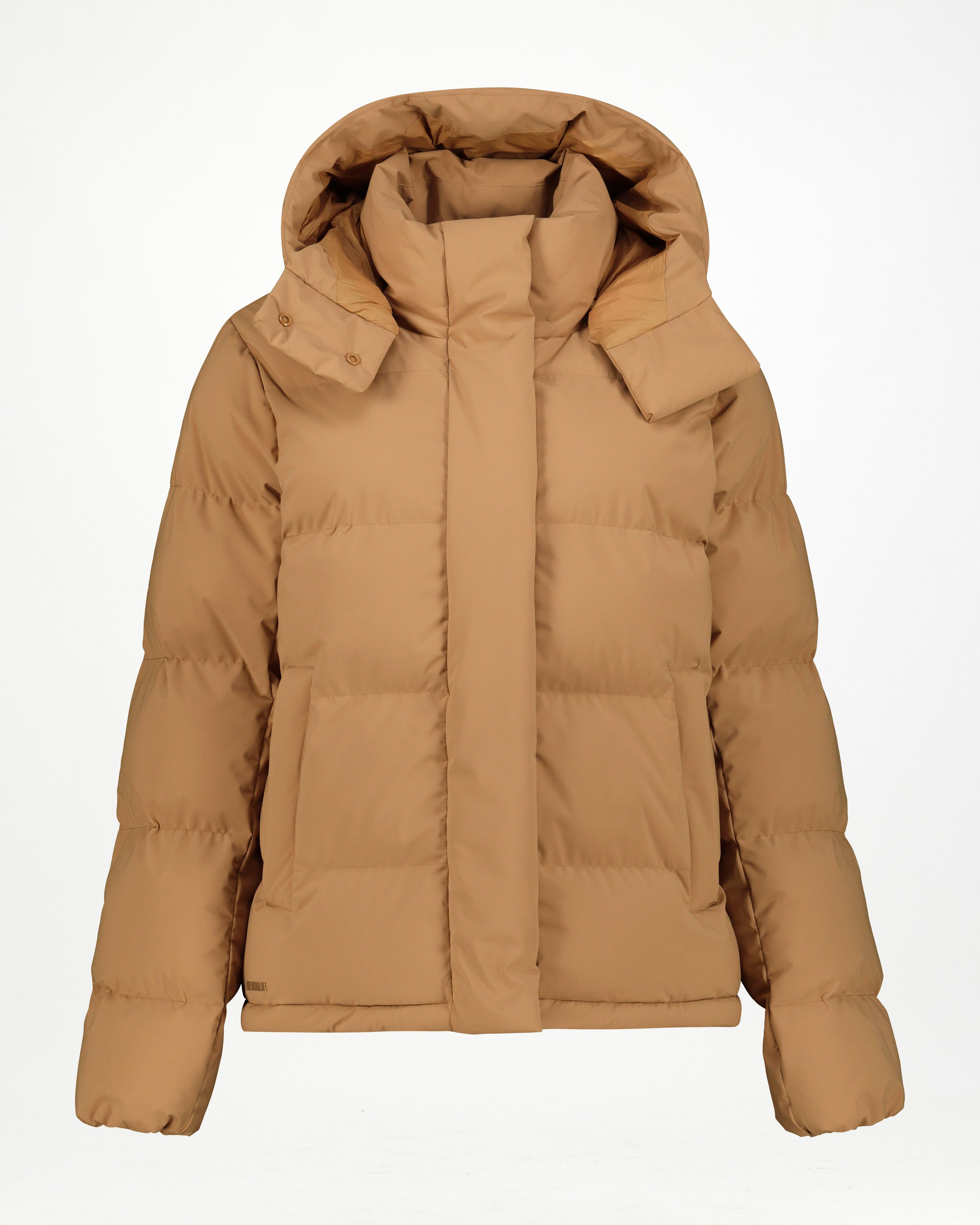 K-Way Women’s Aspen Wide Channel Puffer Jacket -  Tan