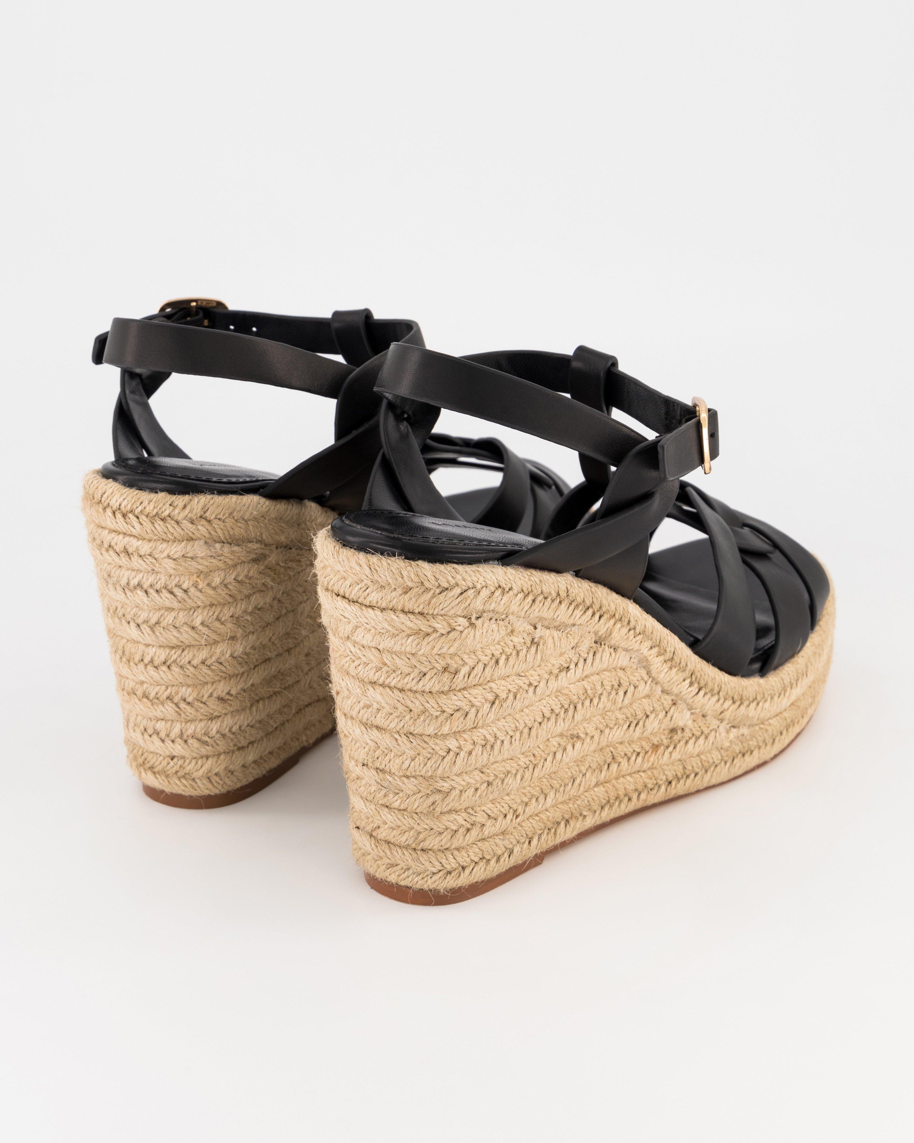 ellen embossed leather wedge