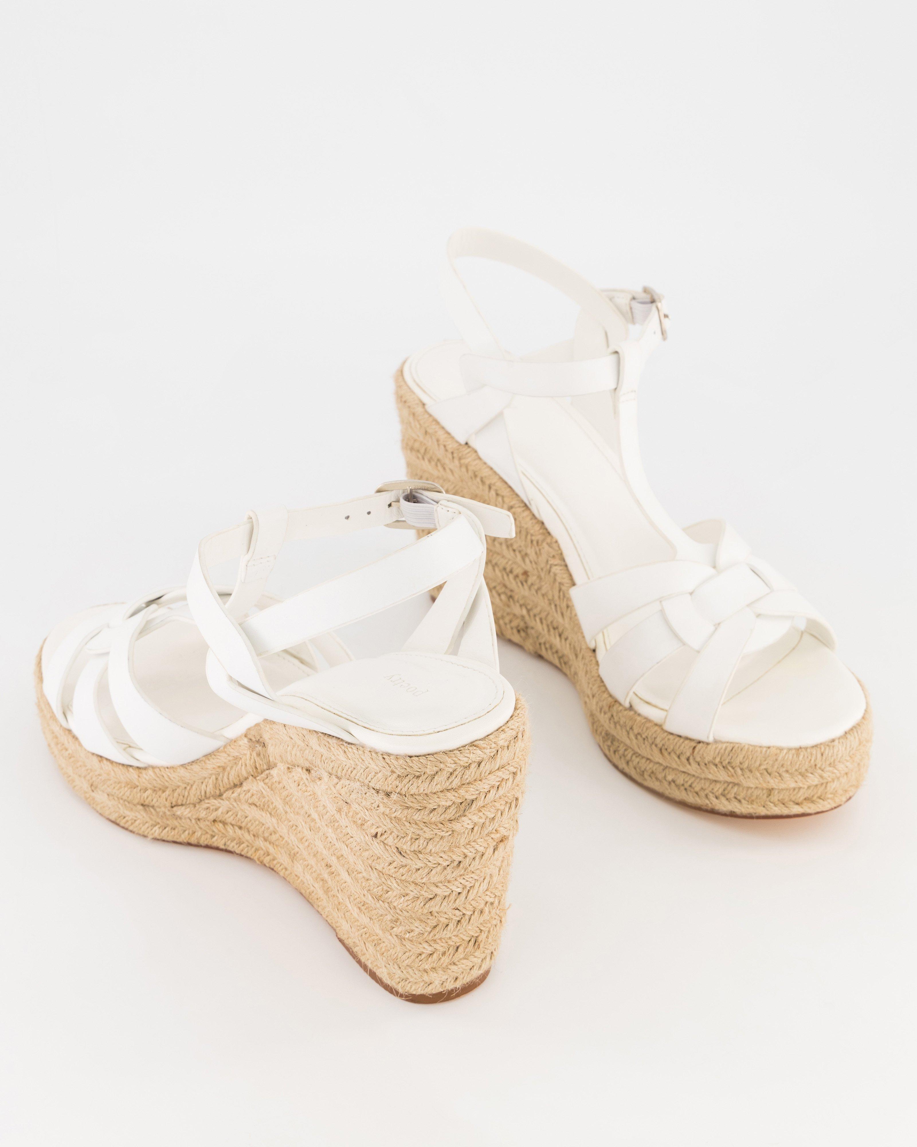 ellen embossed leather wedge