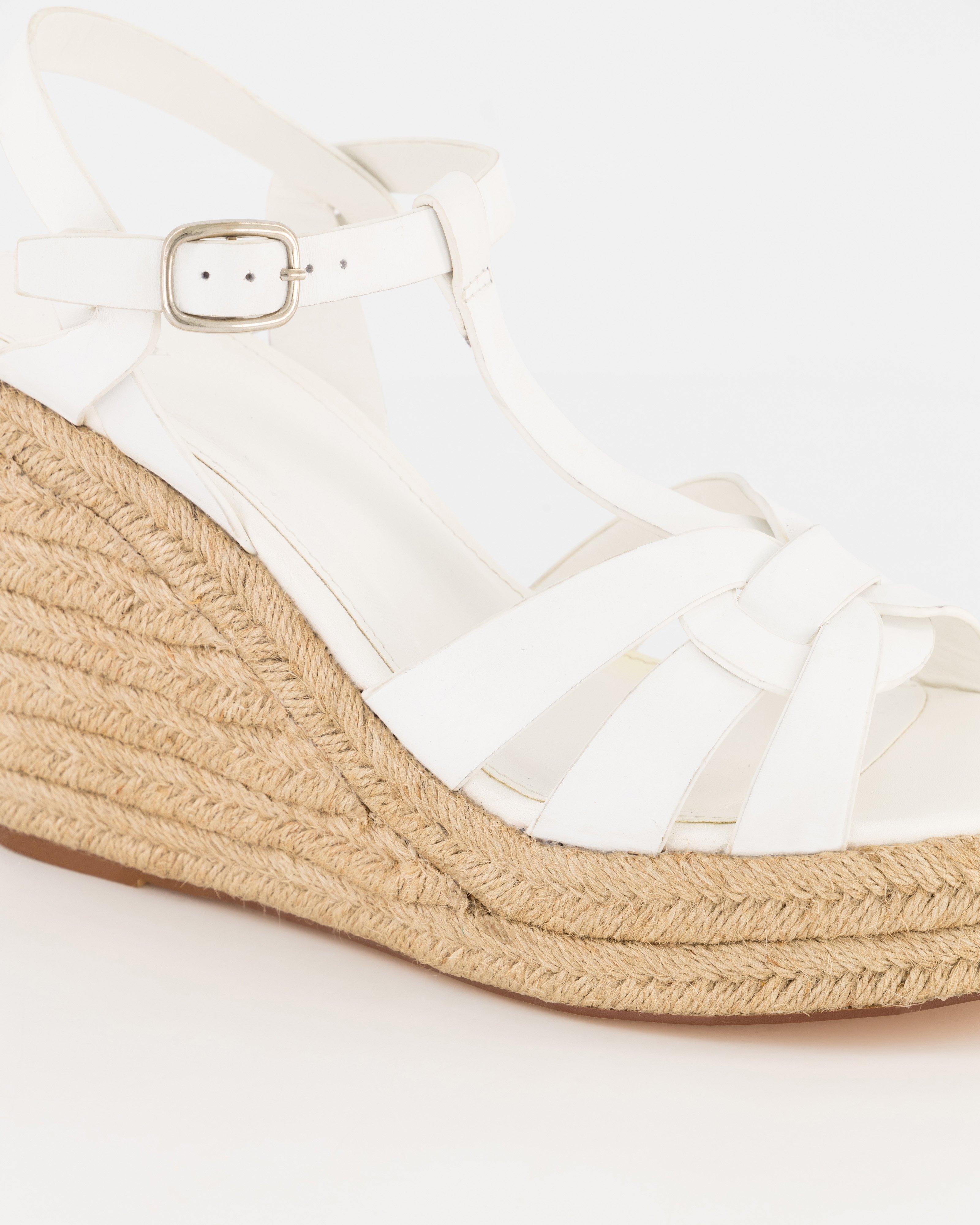 ellen embossed leather wedge