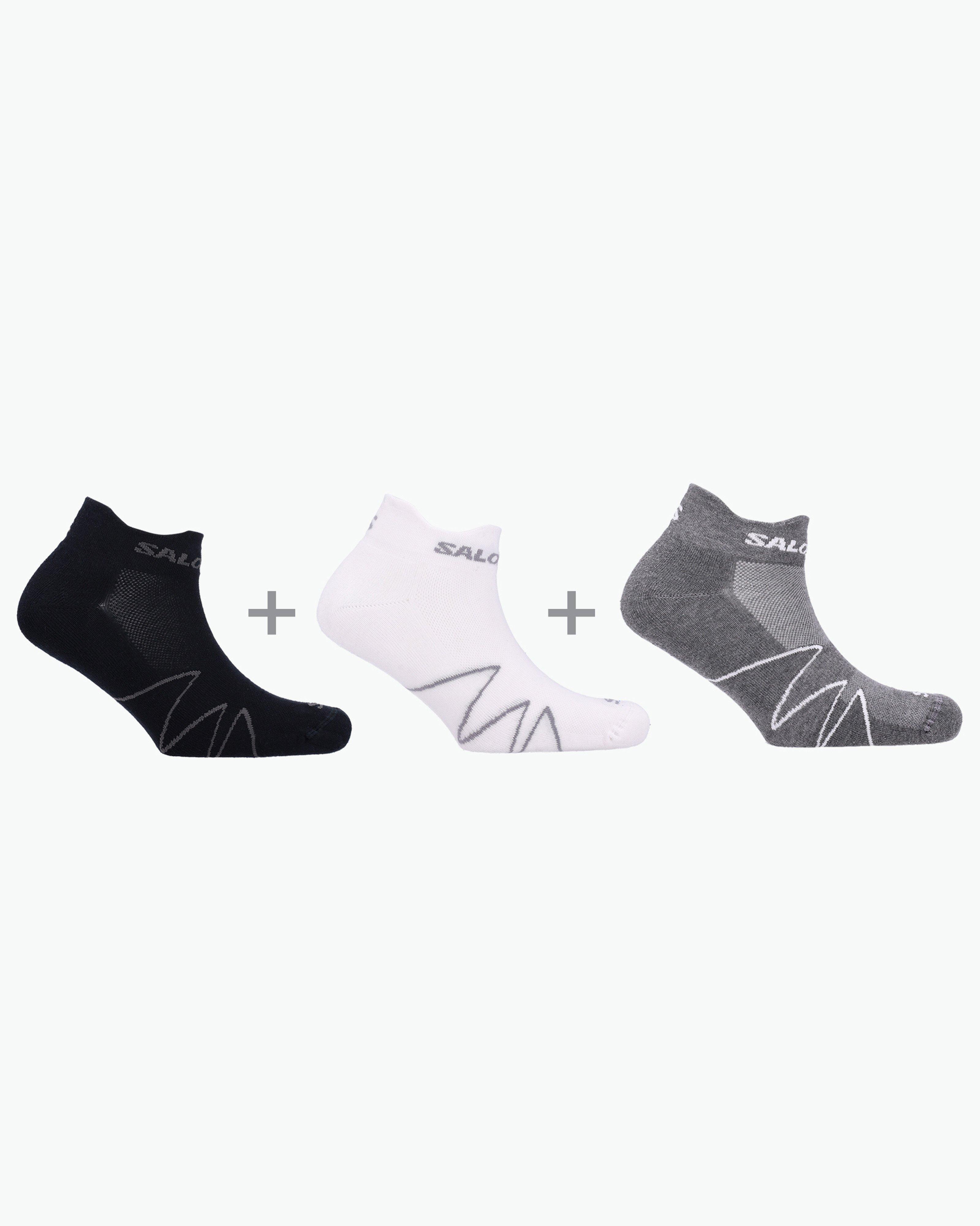 Salomon XA Sonic Socks - 3 Pack  -  Black