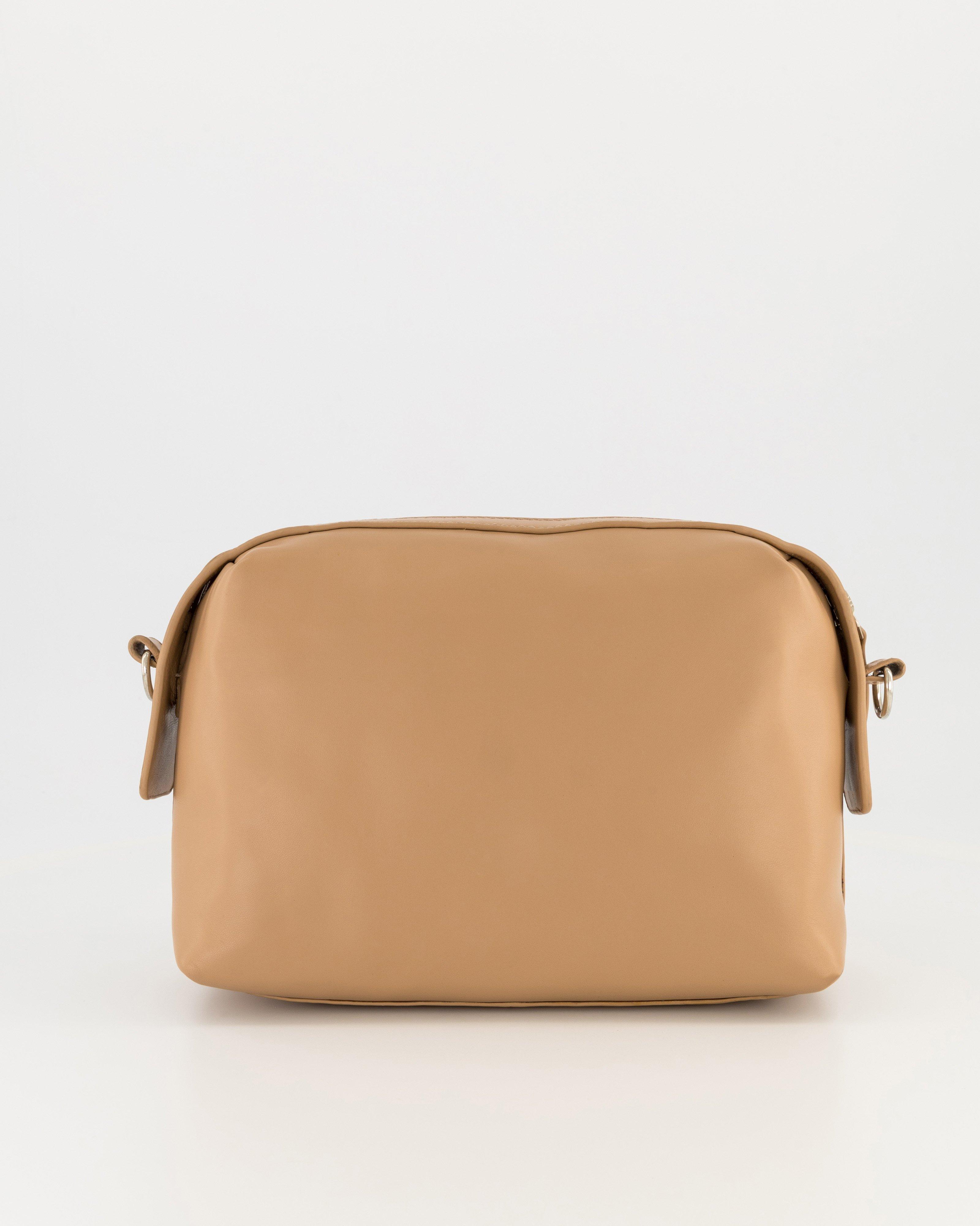 Britta Leather Crossbody Bag -  Nude