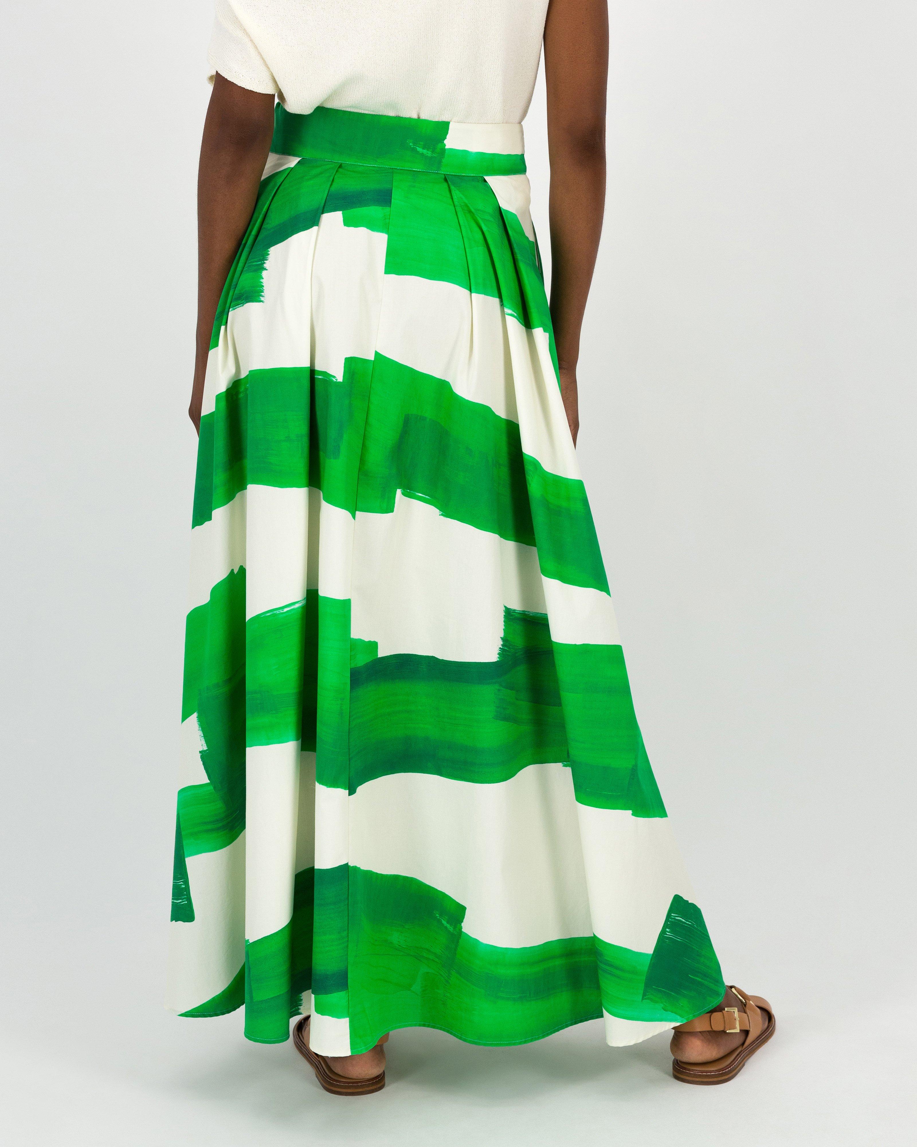 Silvie Printed Skirt -  Green