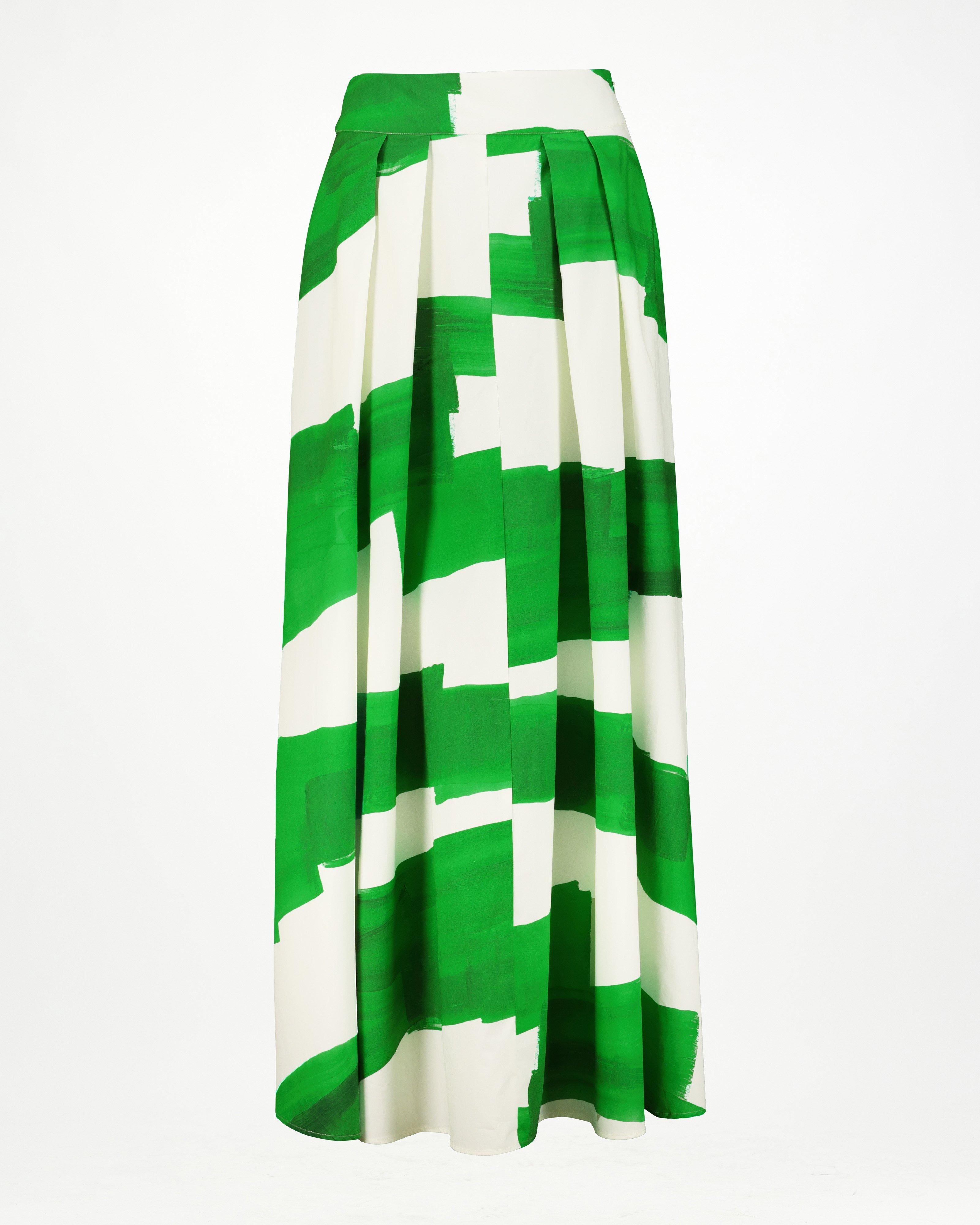 Silvie Printed Skirt -  Green