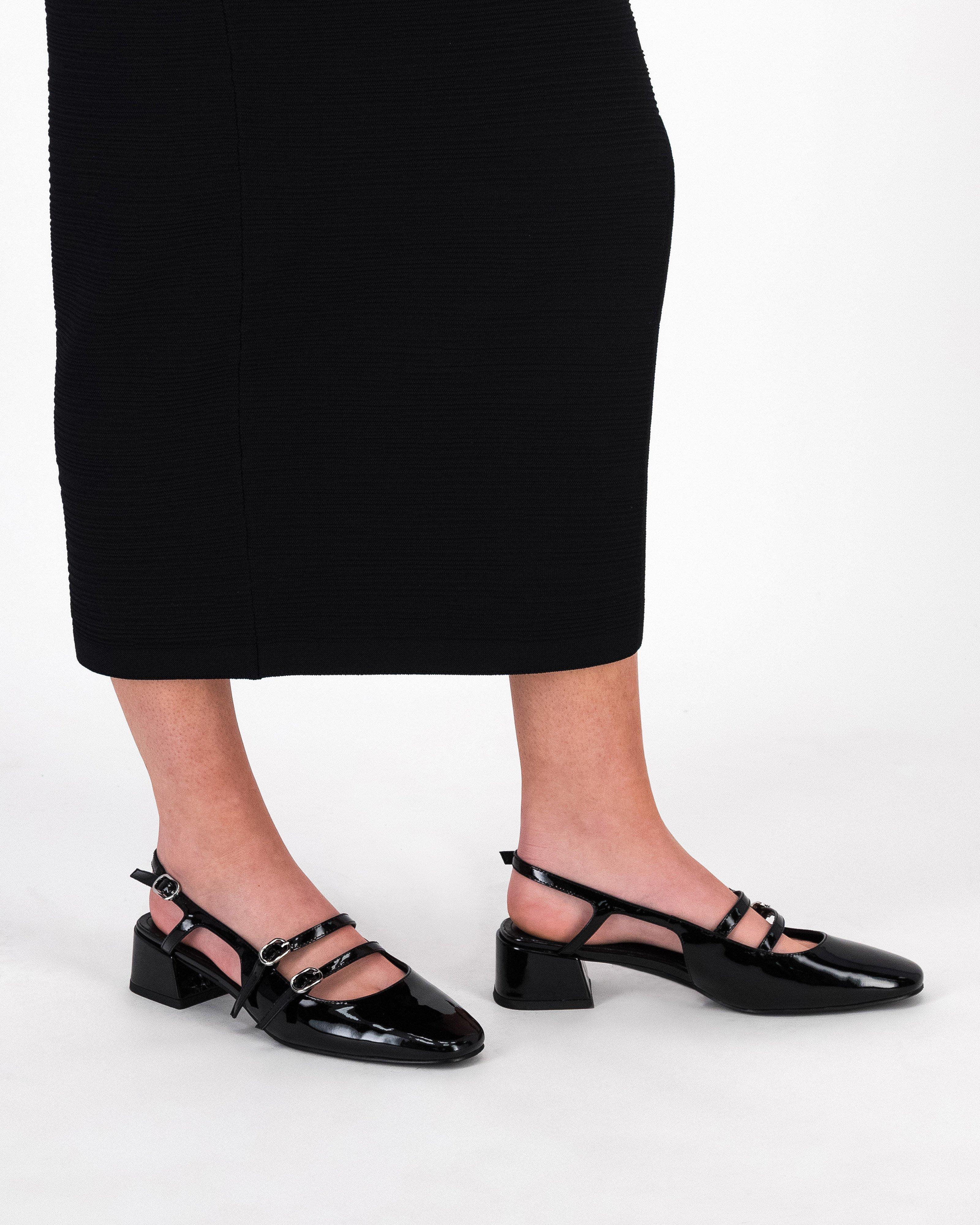 Tilly Buckle Heel -  Black