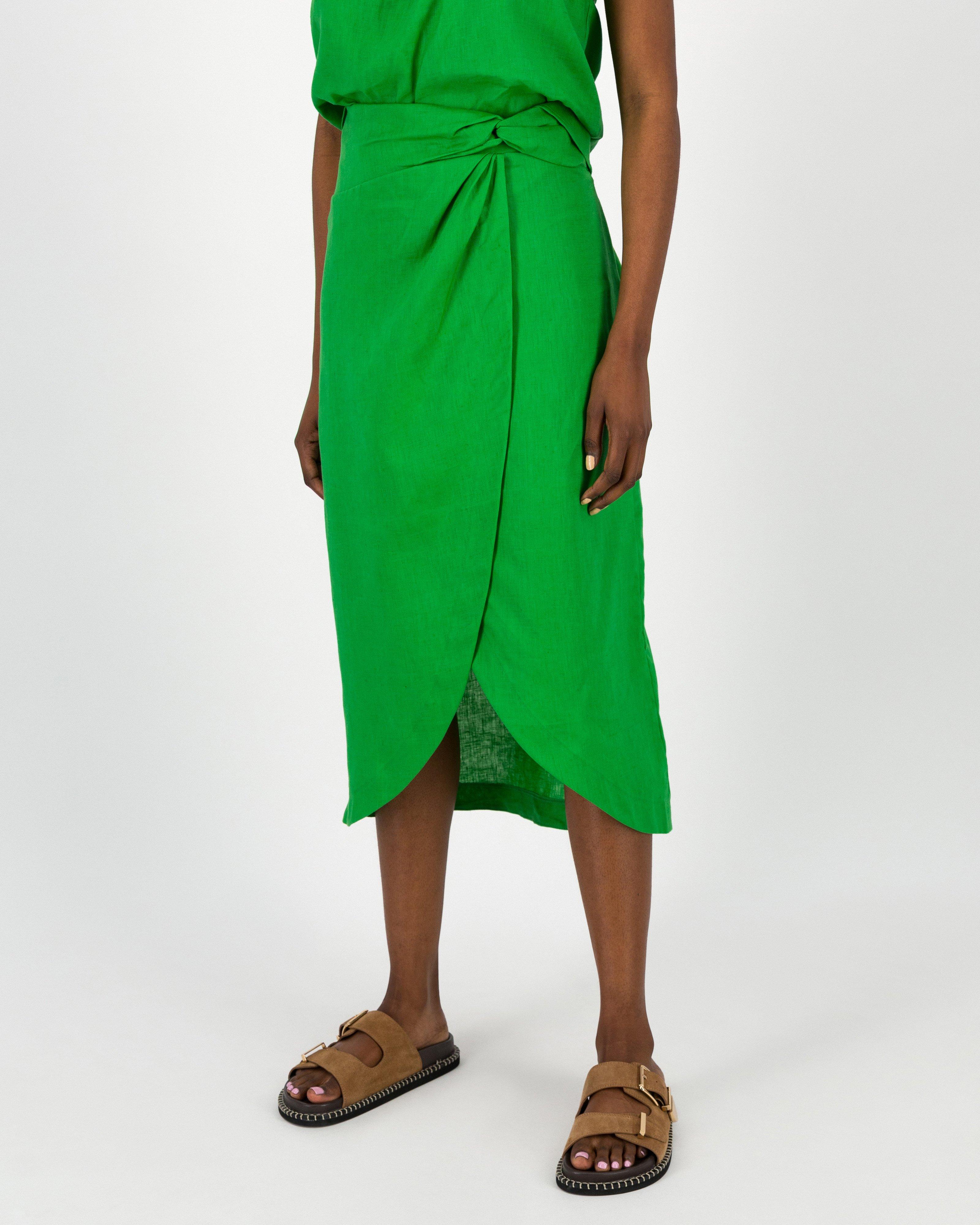 Mia Wrap Skirt -  Green