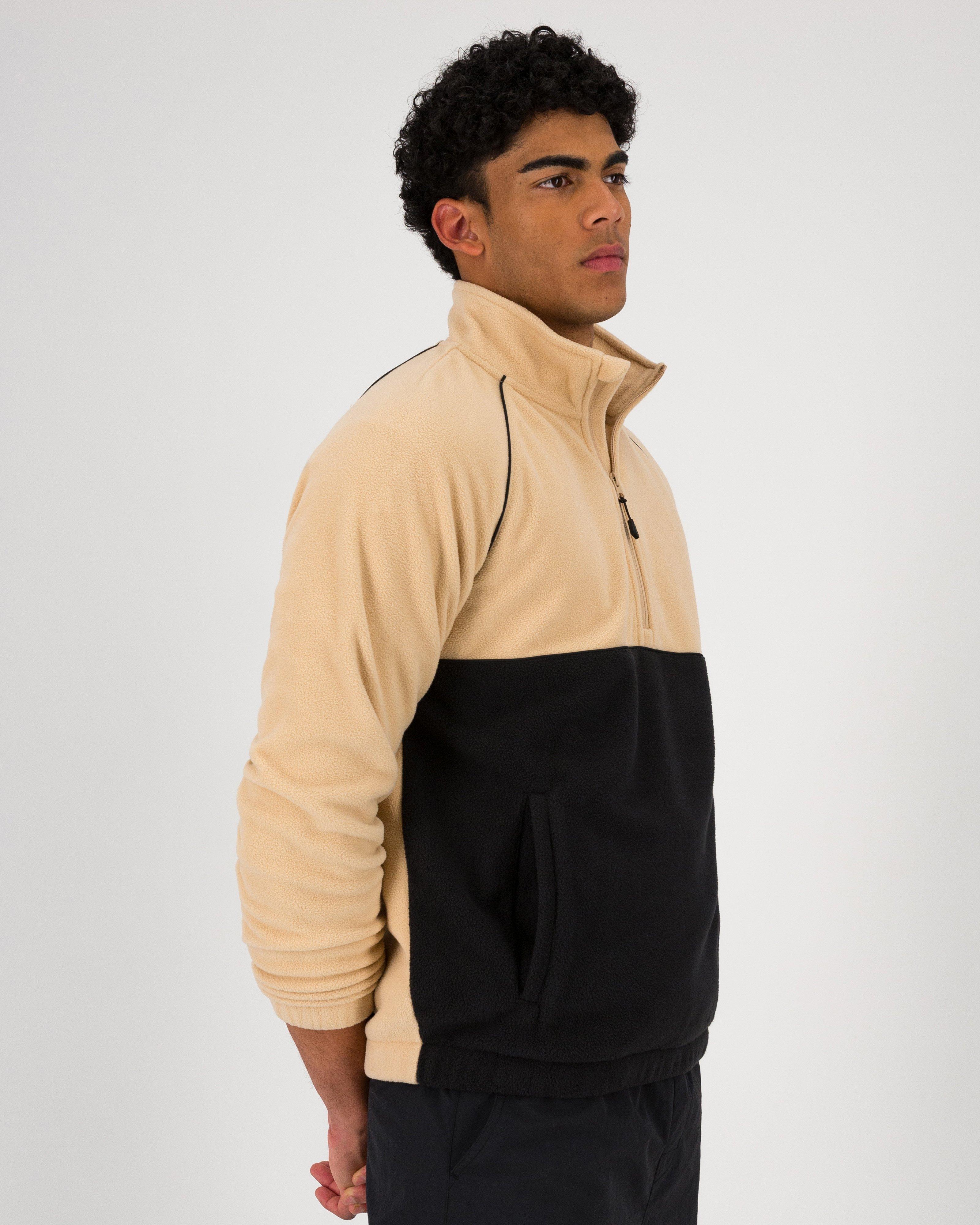 MMXXI Half-Zip Polar Fleece Track Top -  Camel
