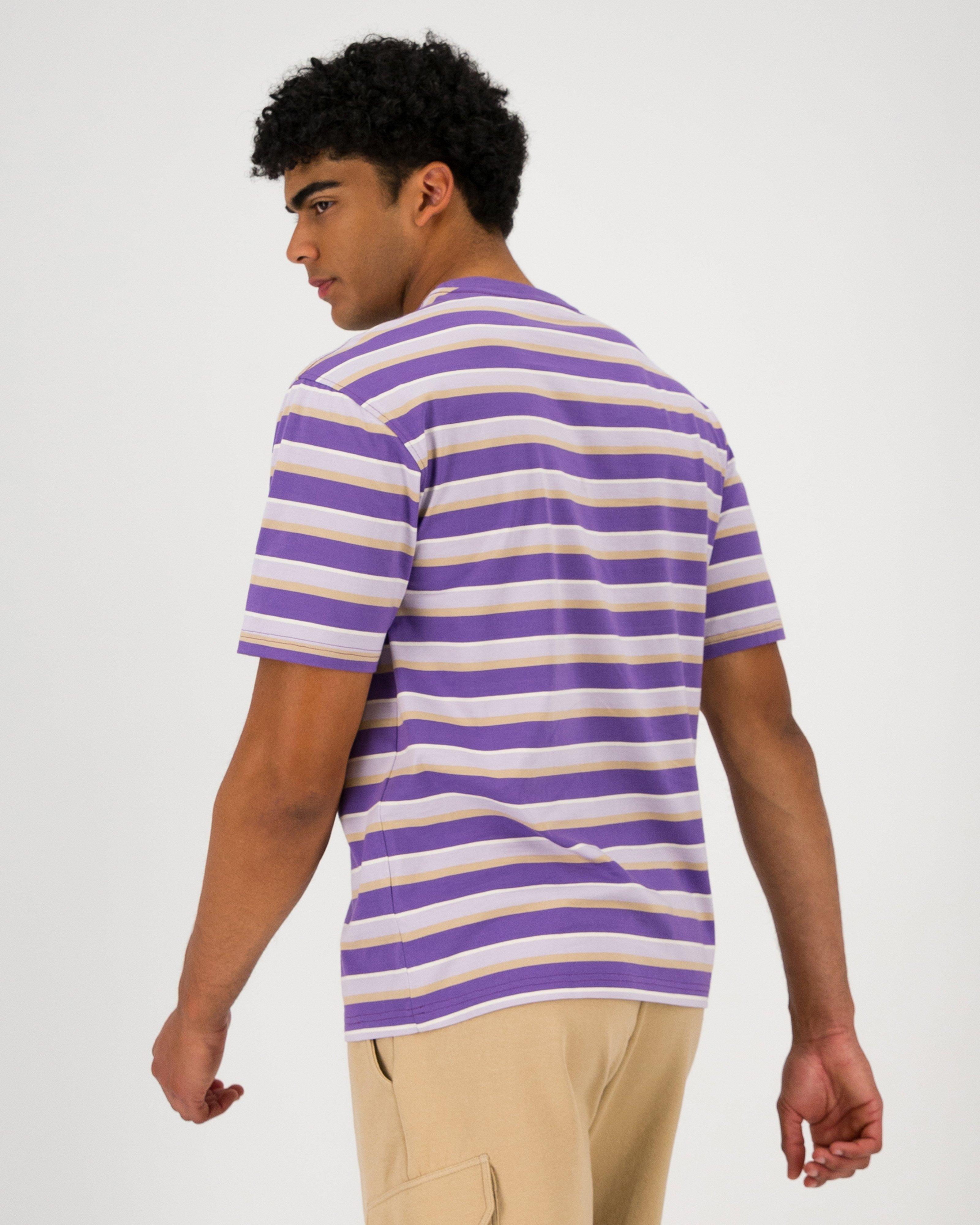 MMXXI Stripe Pocket T-shirt -  Lilac