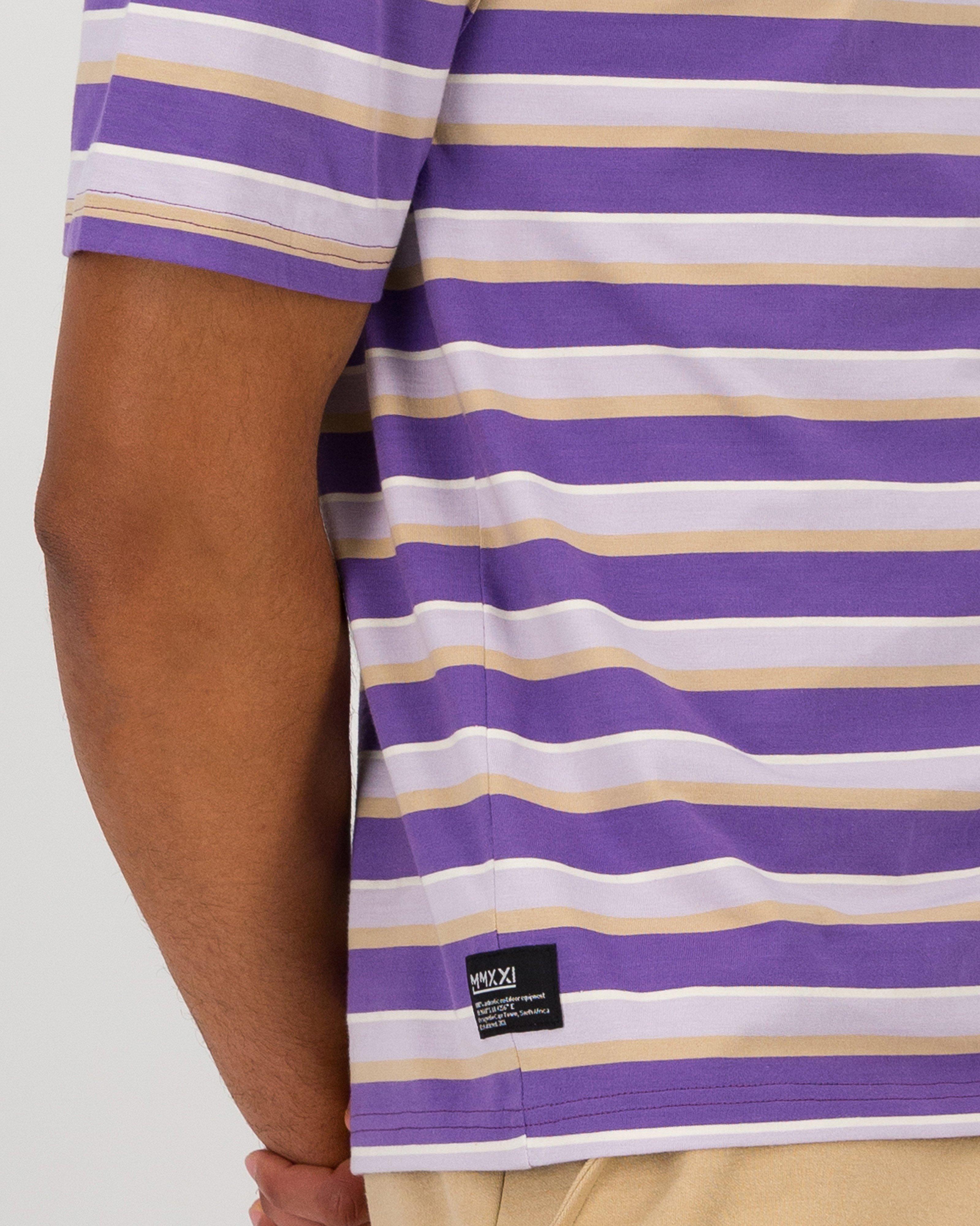 MMXXI Stripe Pocket T-shirt -  Lilac