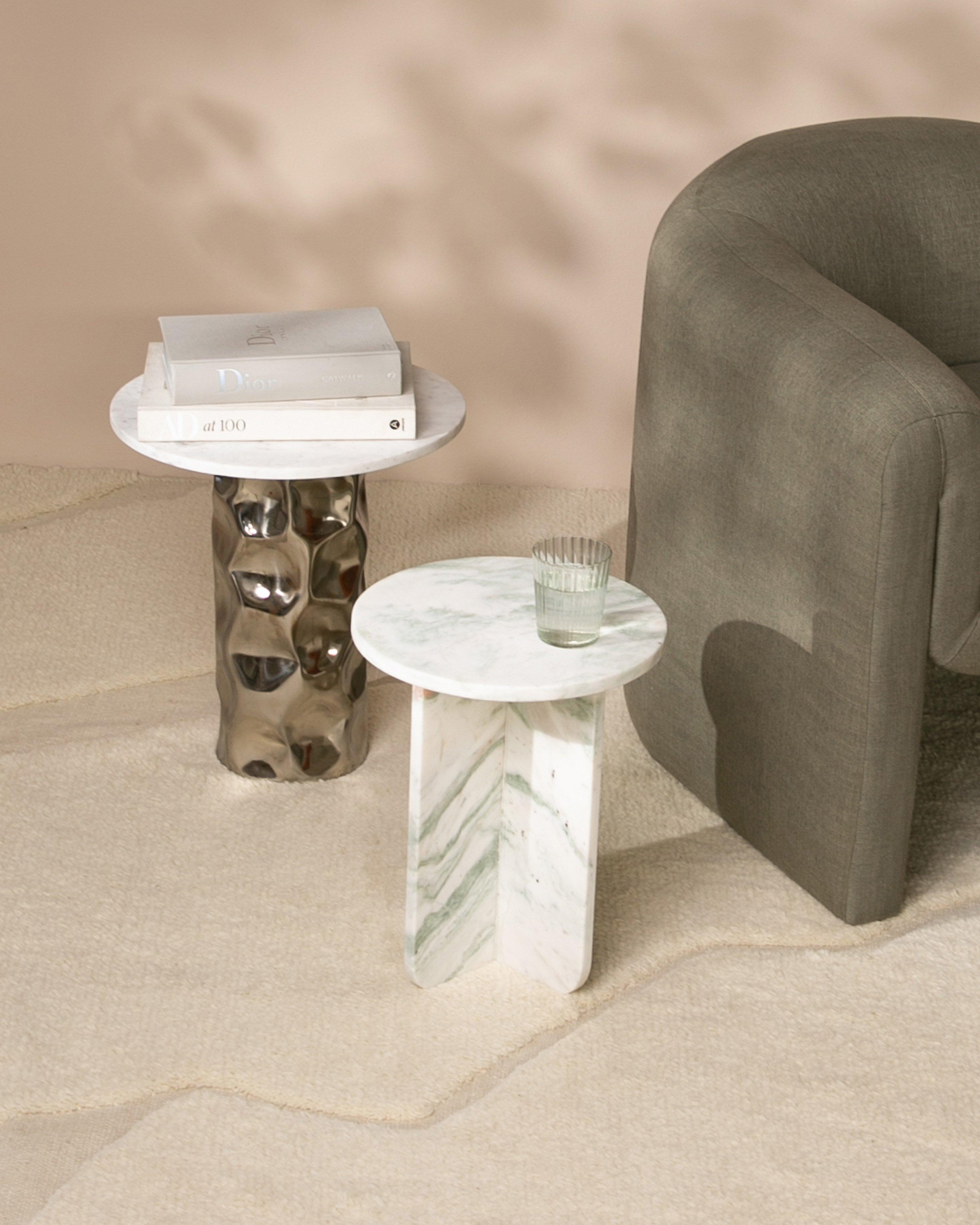 Silver Side Table -  Silver