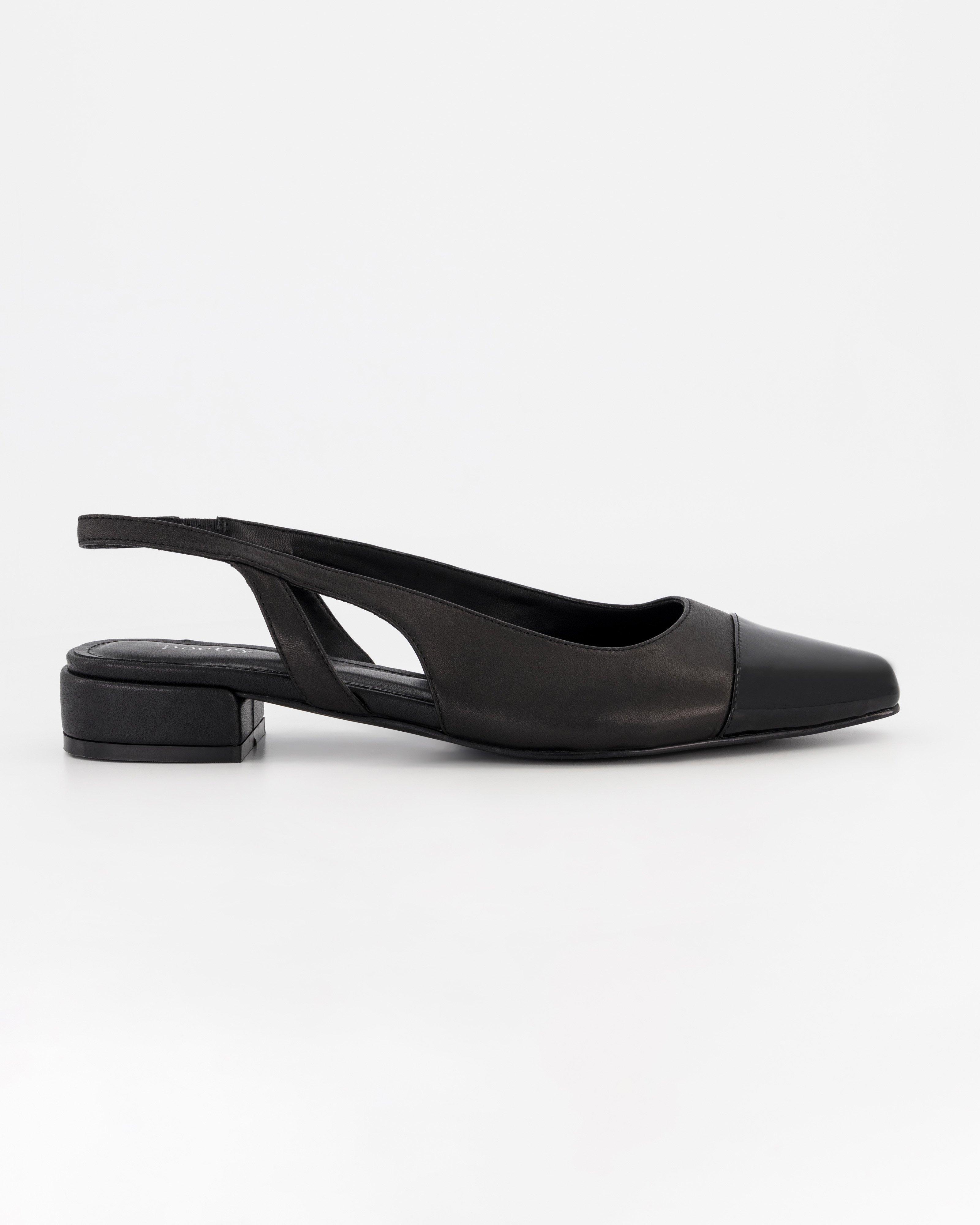 Daphne Patent Leather Slingback -  Black