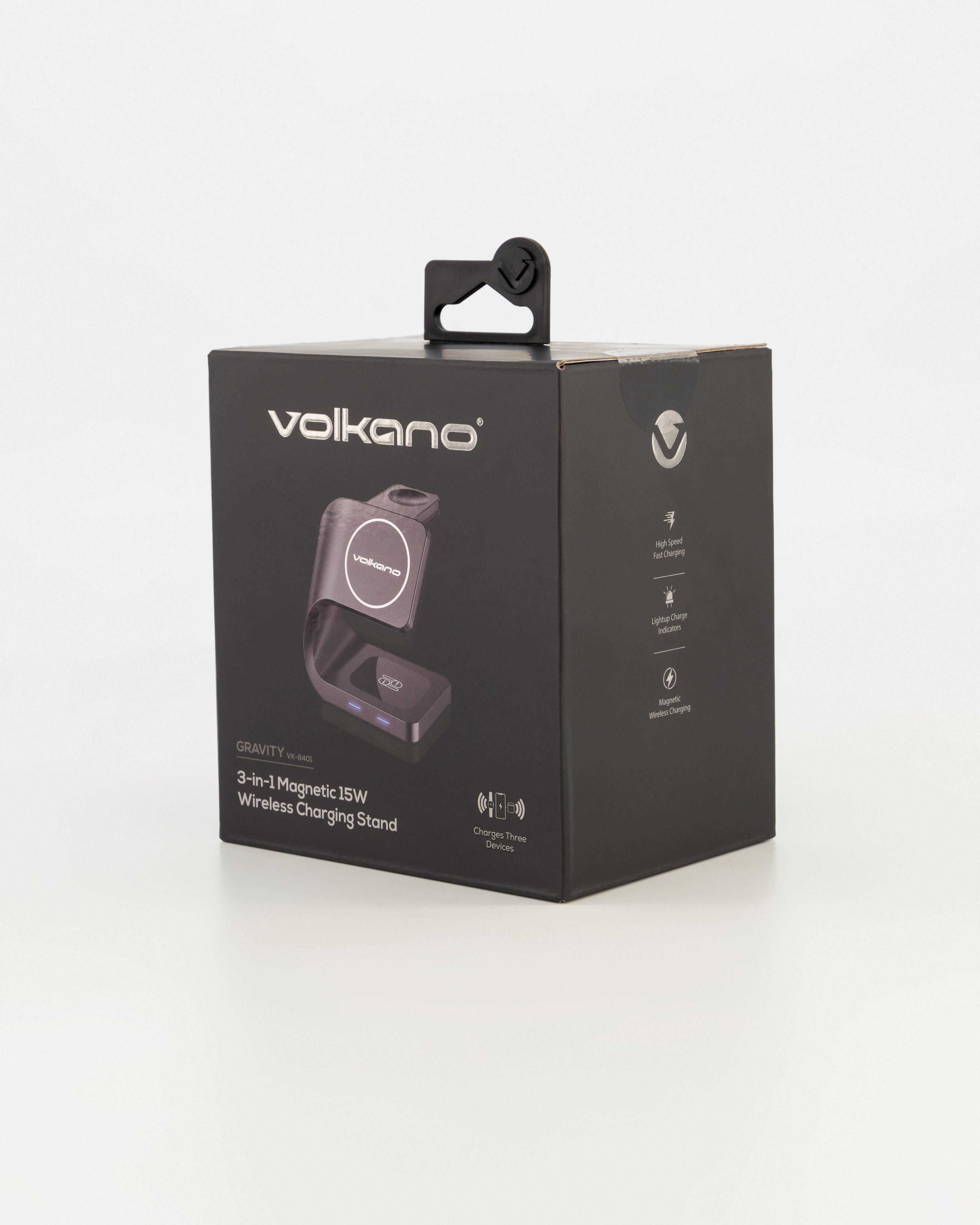 Volkano Gravity 3-in-1 Wireless Charger -  Black