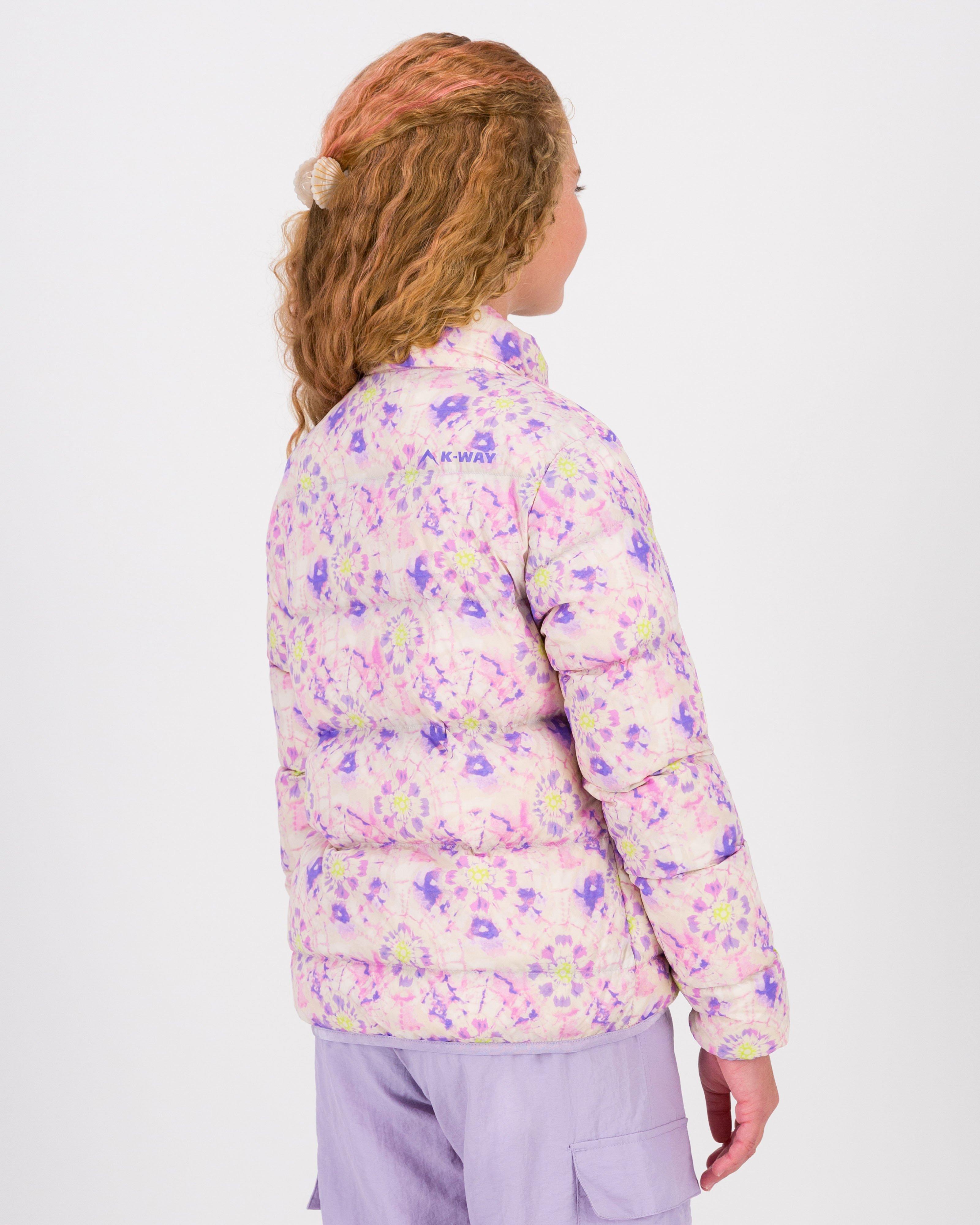 K-Way Youth K-lite Printed Wide Channel Down Puffer Jacket -  Pink