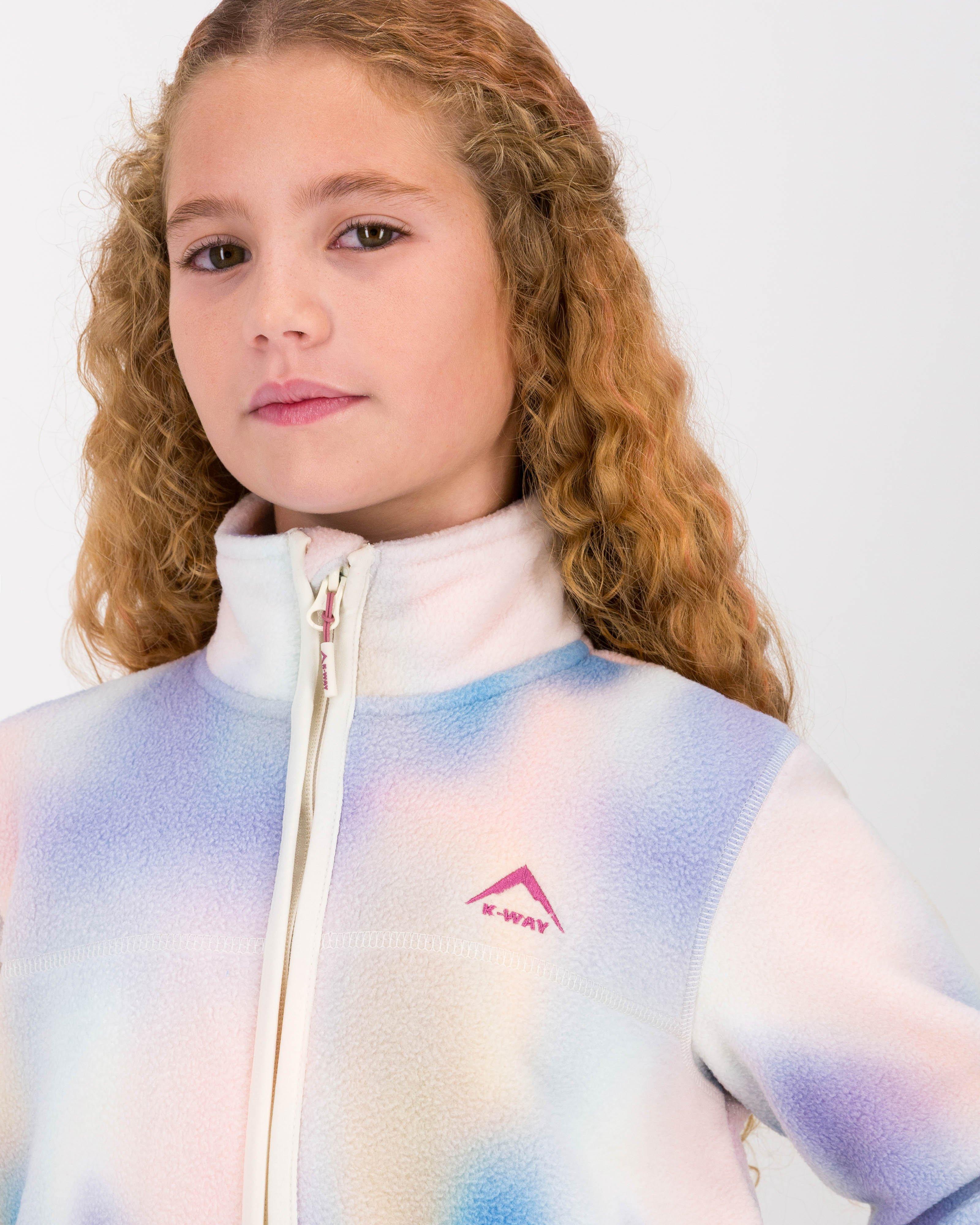 K-Way Youth Printed Full-Zip Polar Fleece Jacket -  Pink