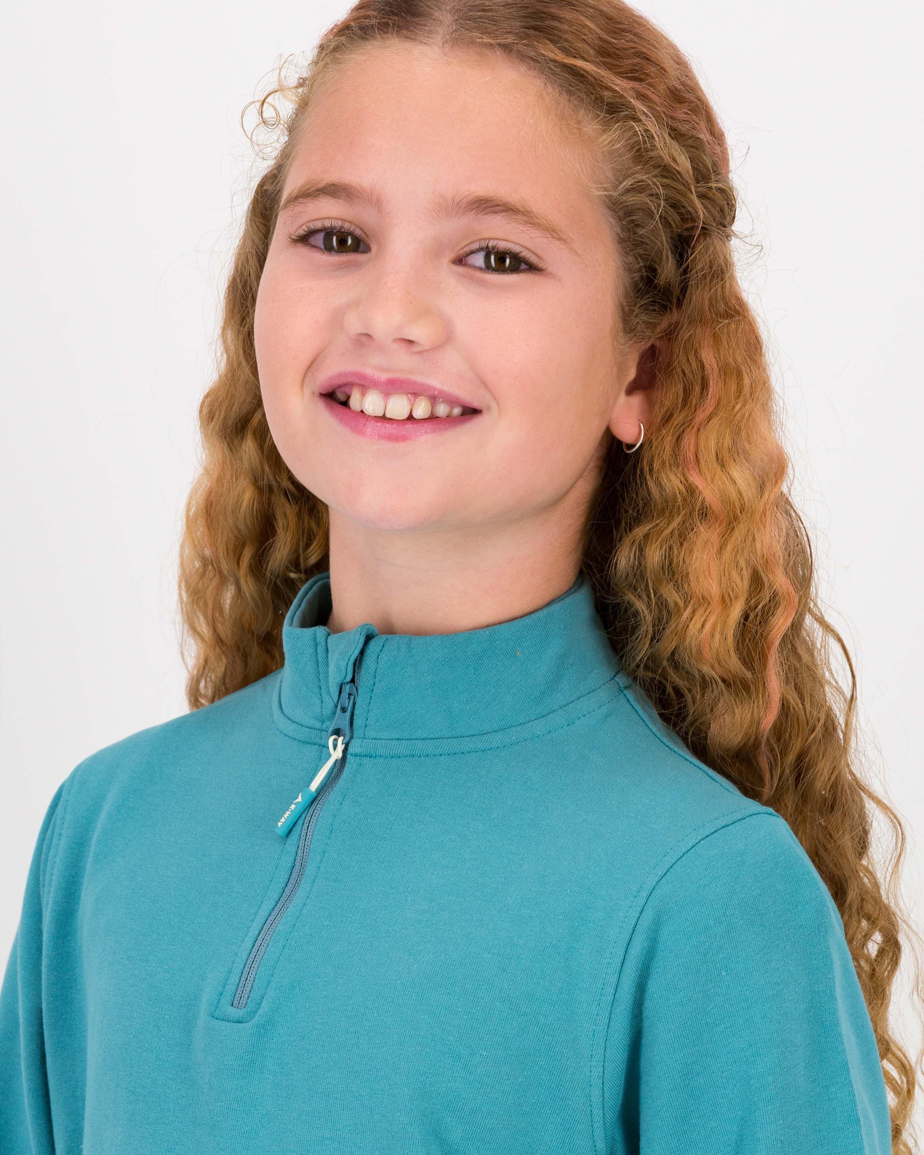 K-Way Youth 1/4 Zip Track Top -  Jade