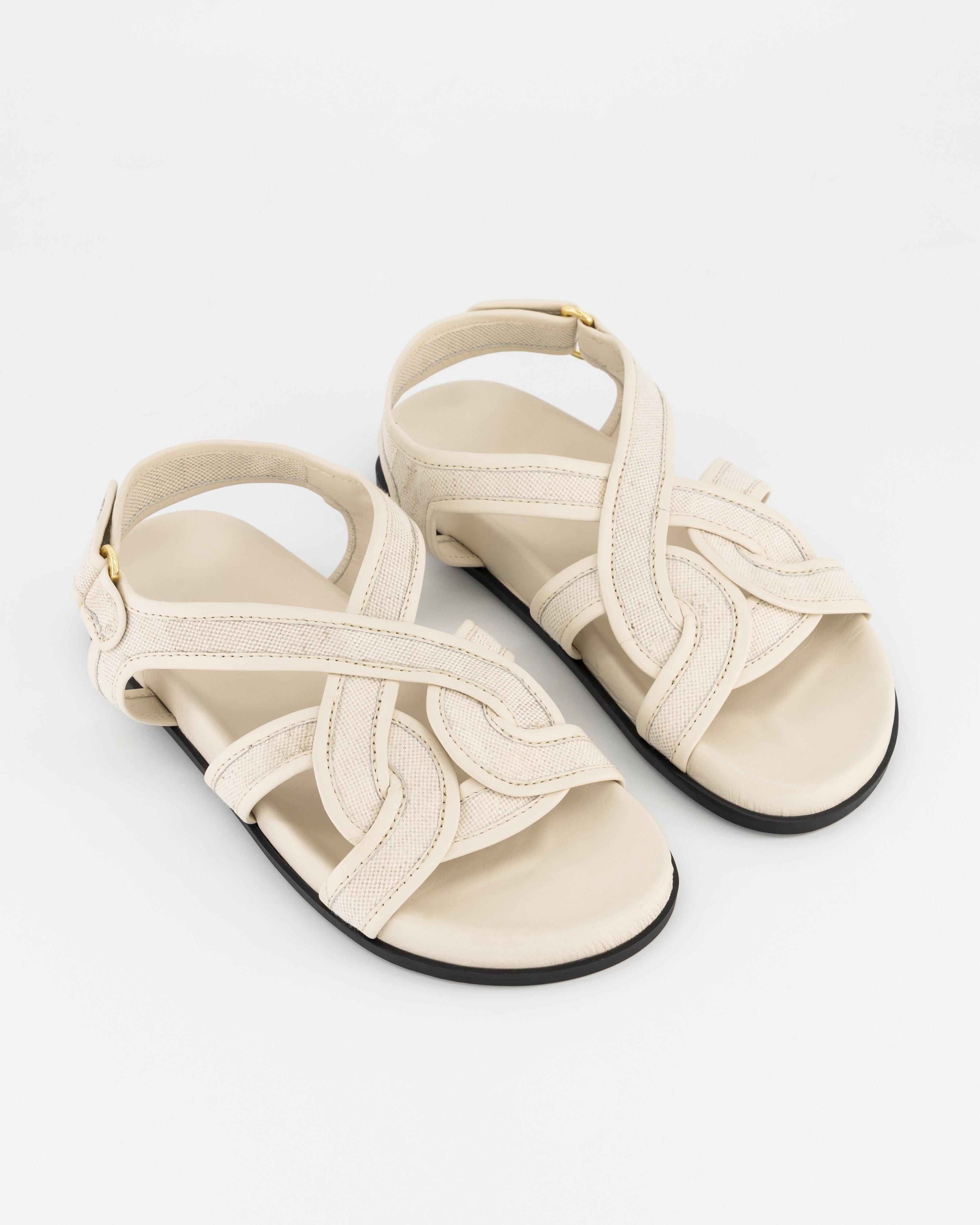 Londi Leather Chunky Sandal -  Stone