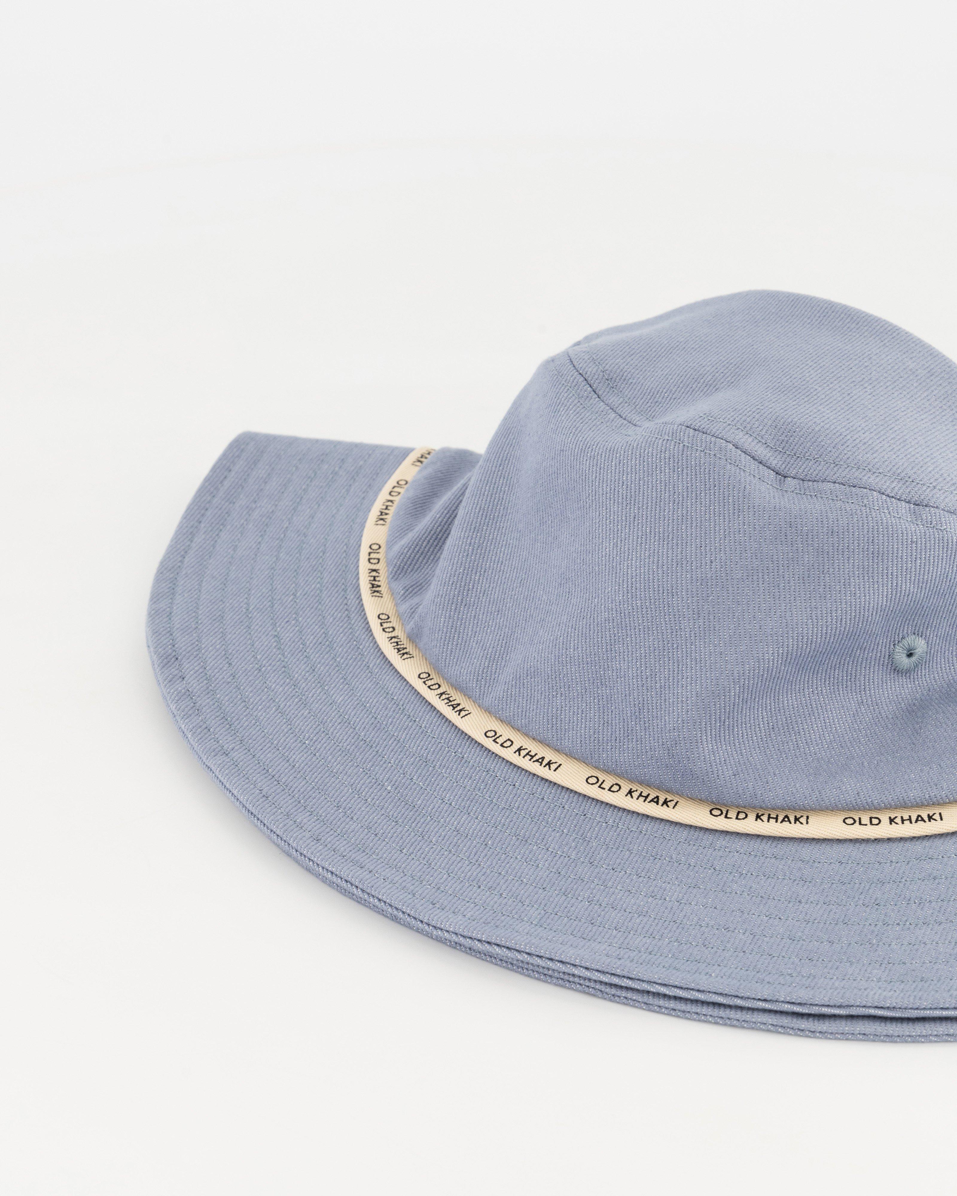 Men's Cian Washed Denim Bucket Hat  -  Light Blue