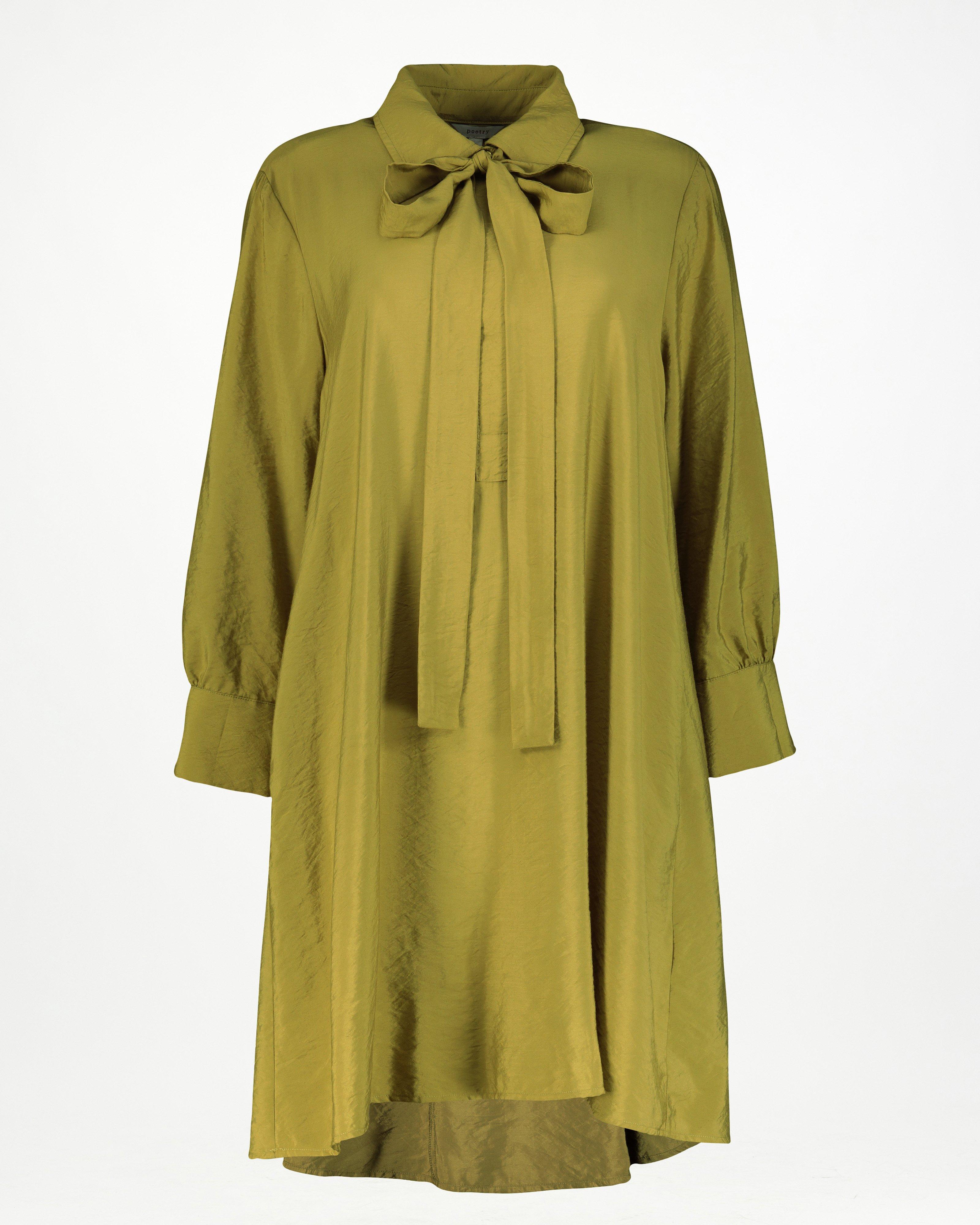 Thandi Kitty Bow Tunic Dress -  Green