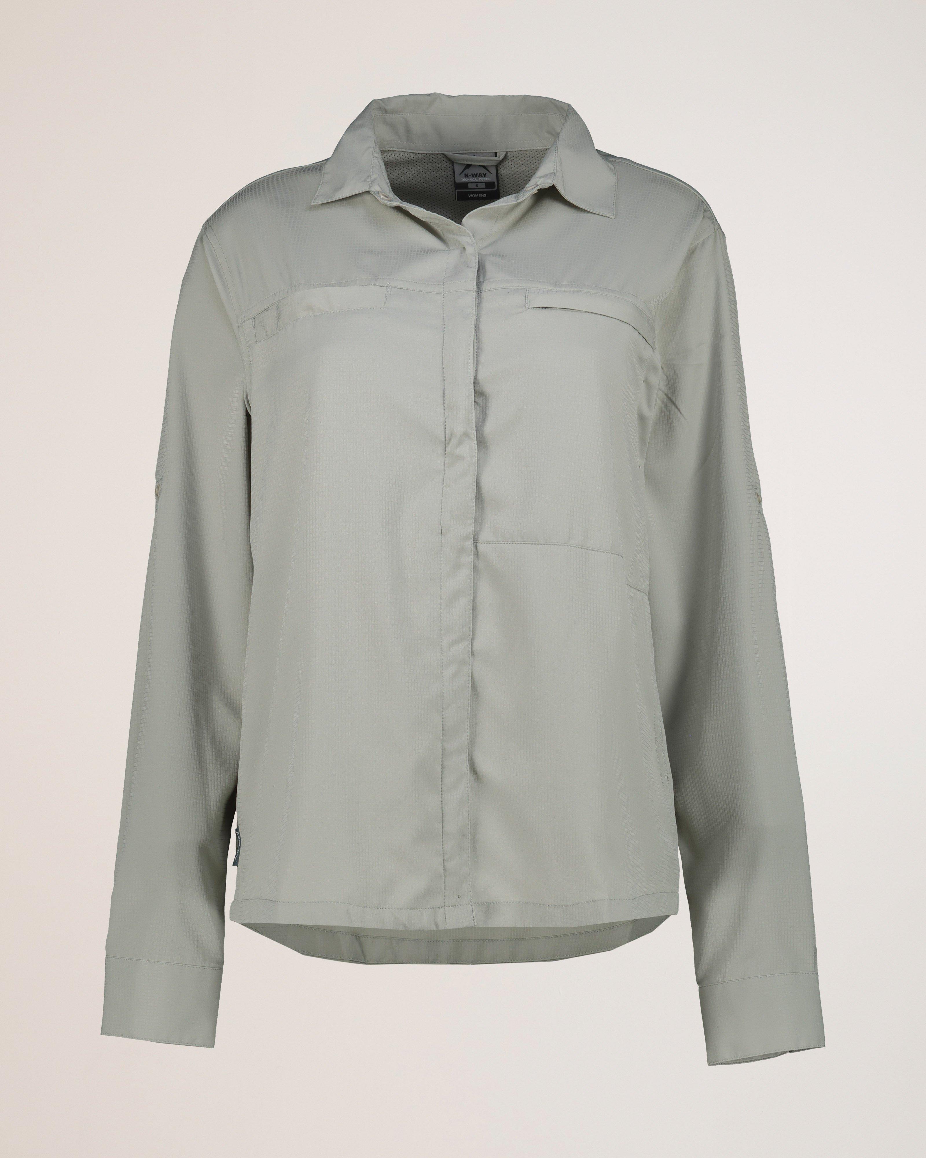 K-Way Women’s Elsie Long-Sleeve Hiking Shirt  -  Pewter