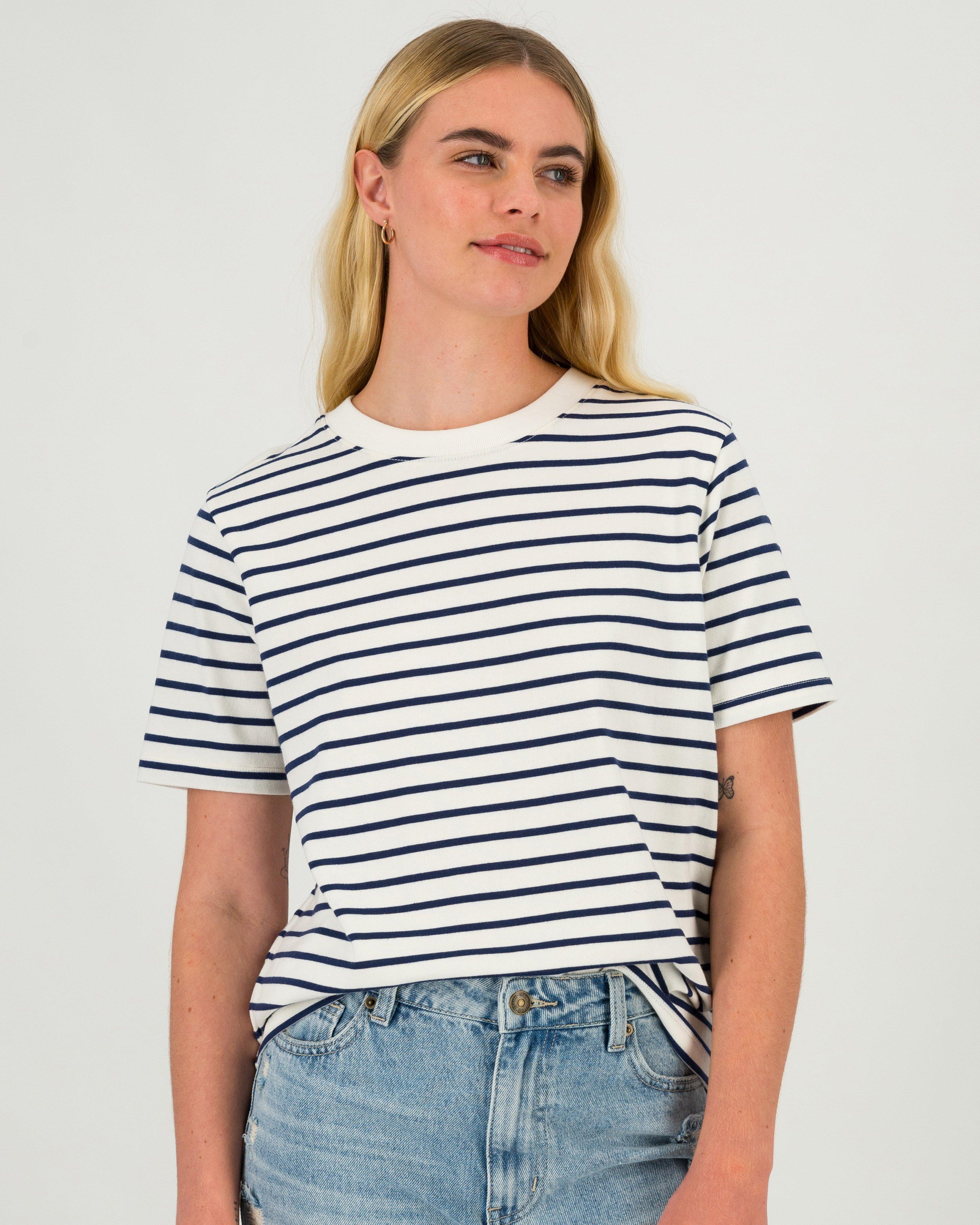 Women’s Julie Striped T-Shirt  -  White